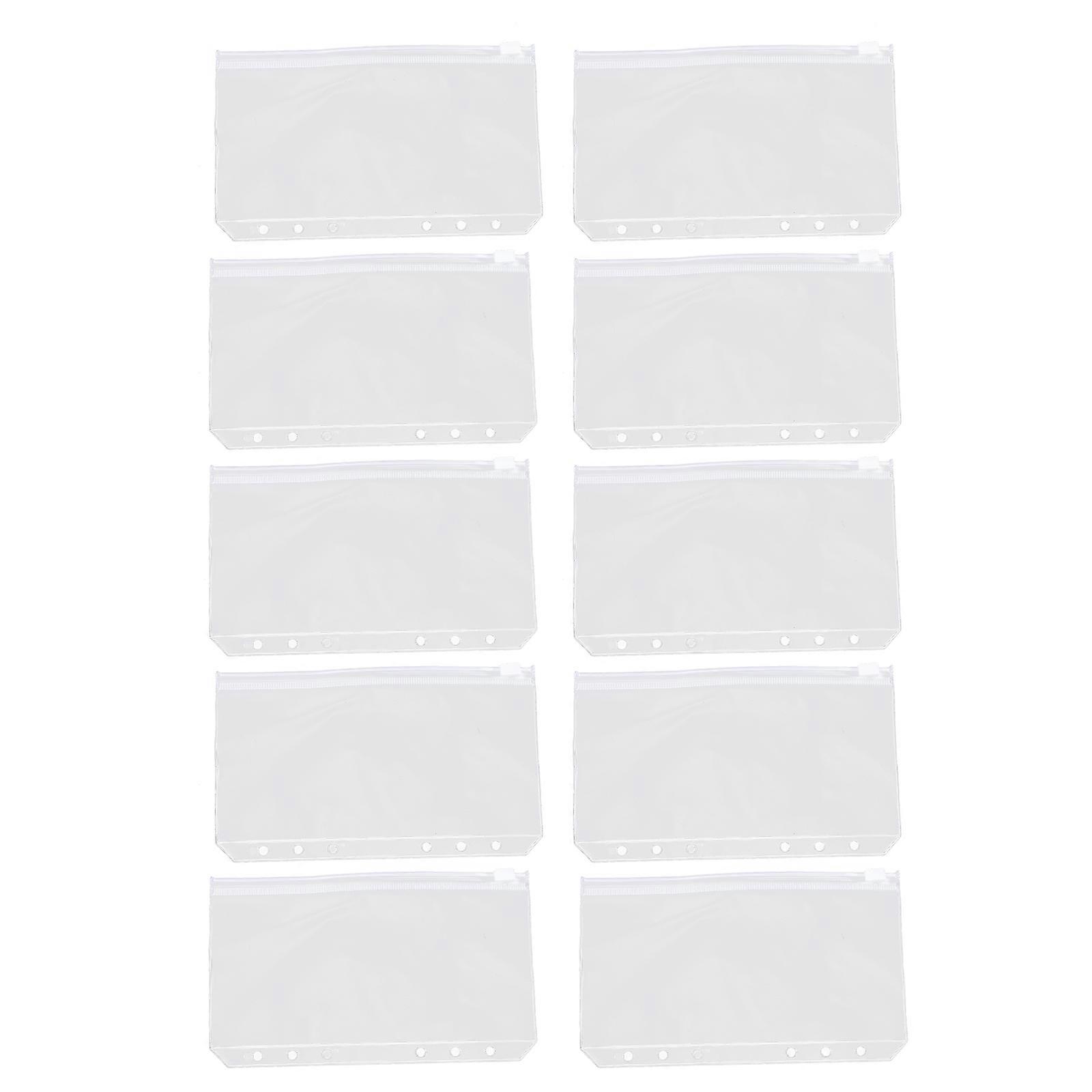 PVC Binder Pockets Rounded Corner For Notebook Storage 10Pack