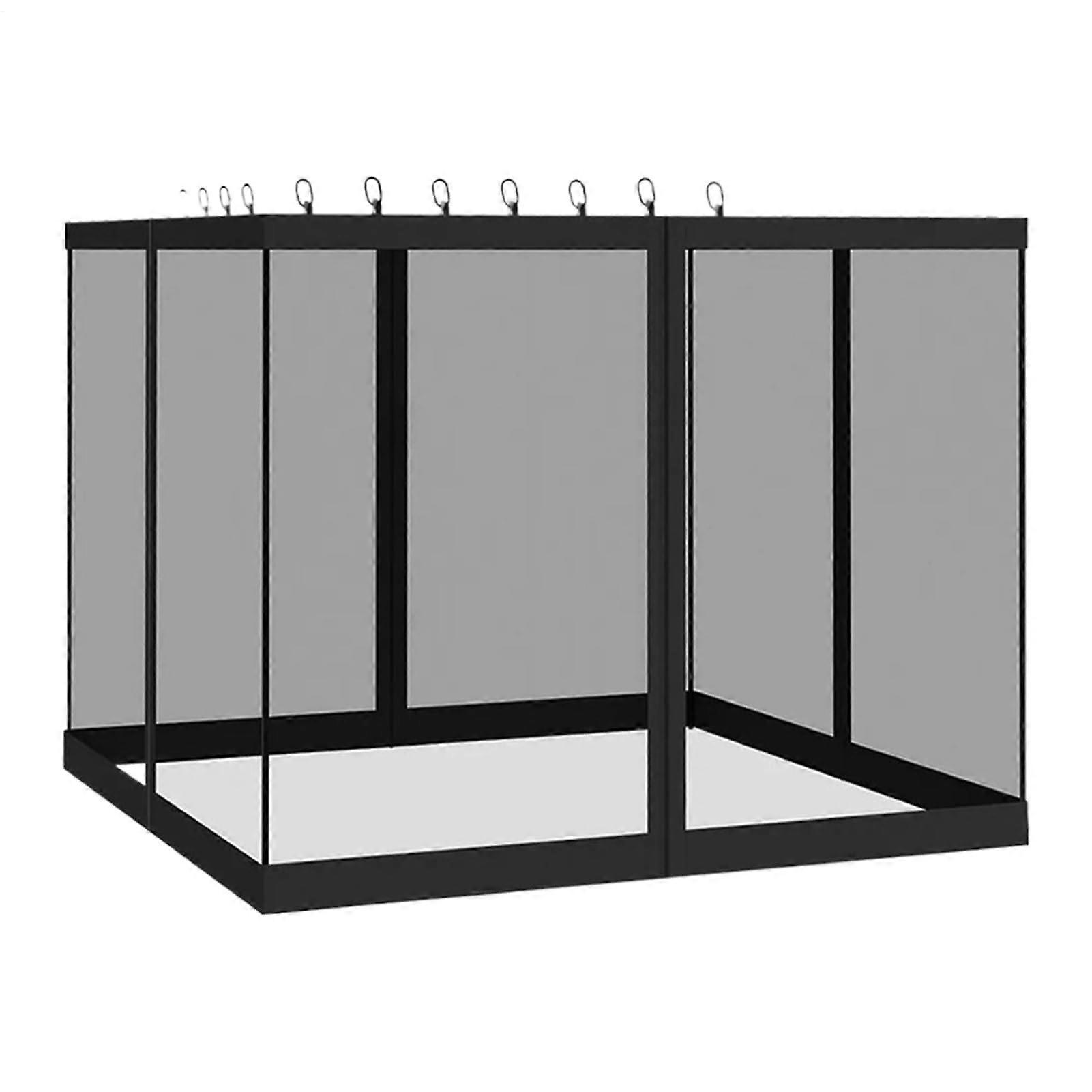 Pavilion Insect Protection Panels, 4Piece Pavilion Sunshade 3x3M Ventilation Net Sunscreen for Tent Garden Lawn Outdoor