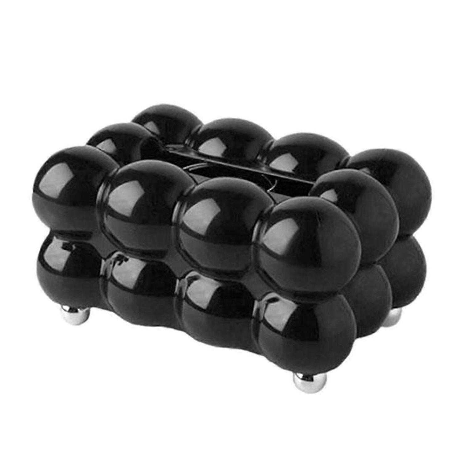 Bubble Shape Tissue Box Holder Living Room Tissue Case Black