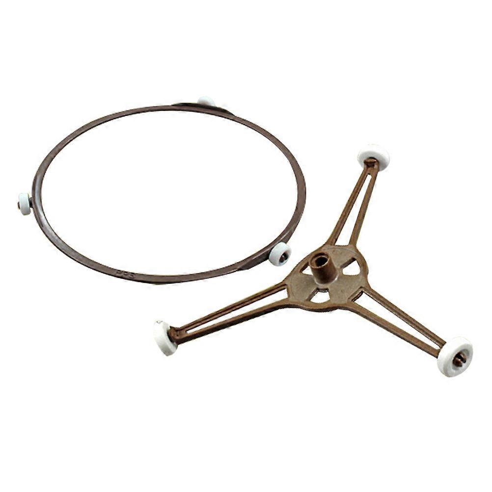 Microwave Turntable Ring Support 2pcs for Glass Plate – Heat Resistant Microwave Component Easy Installation Even Heat Distribution