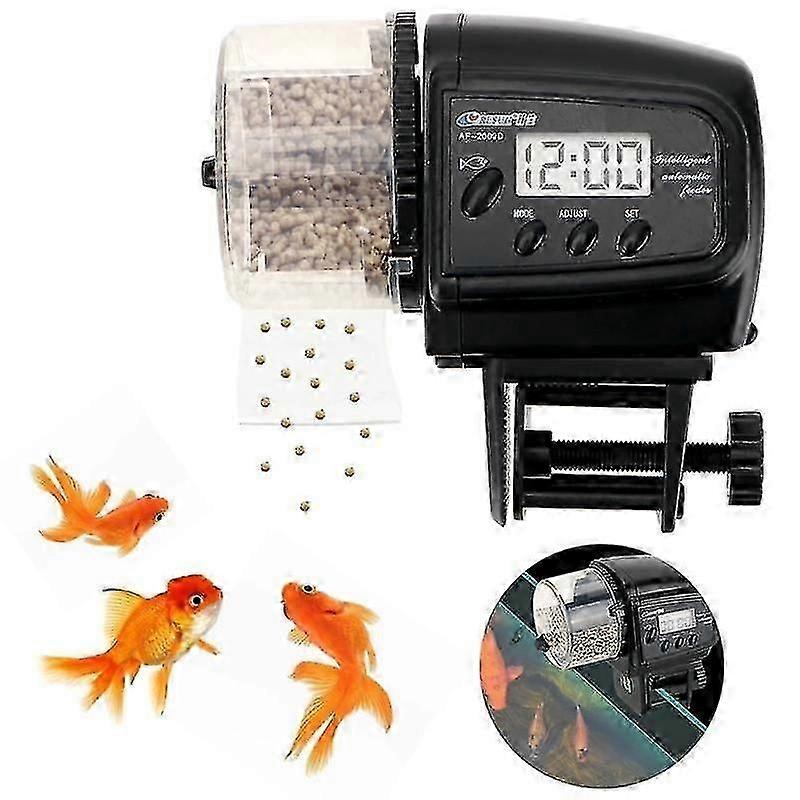 Digital Lcd Automatic Fish Feeder Aquarium Tank Auto Timer Food Feeding Machine