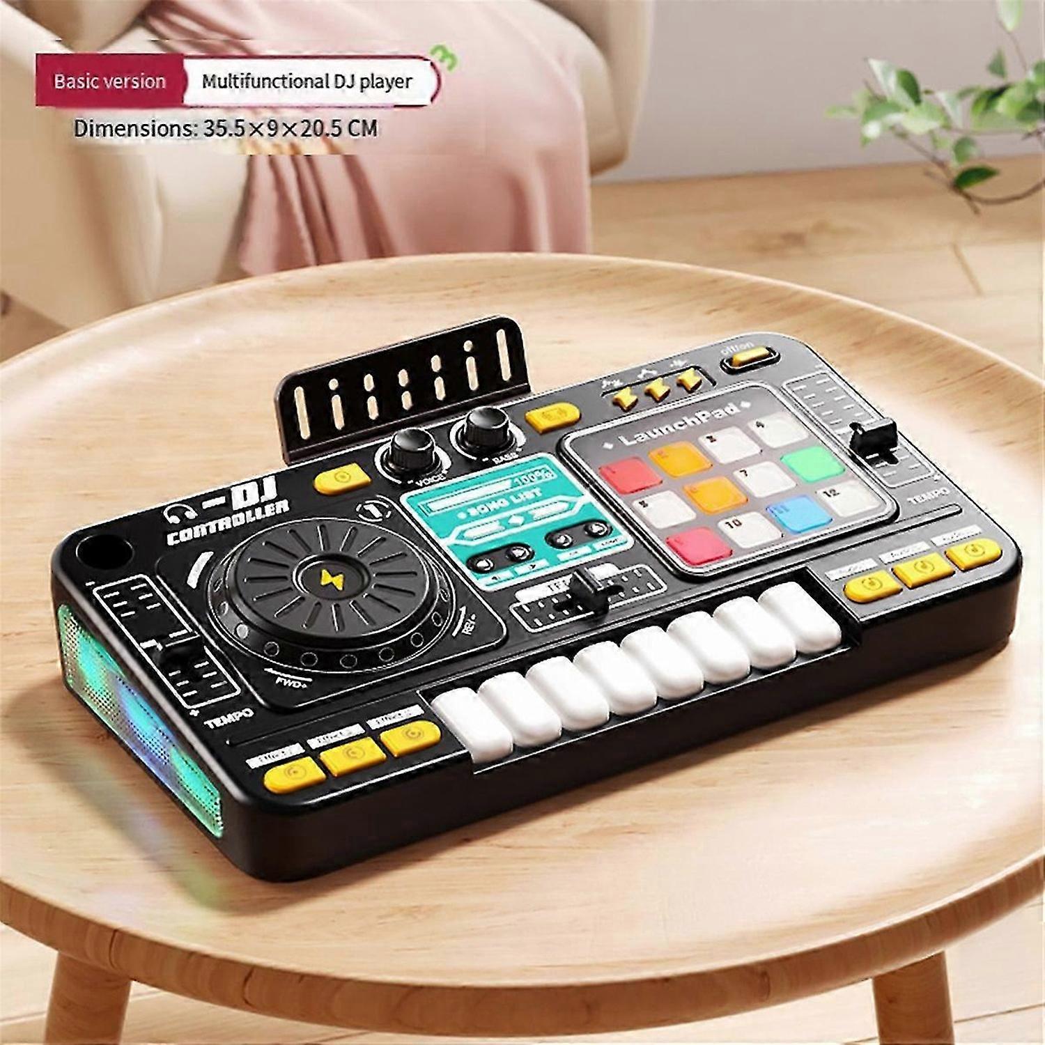 Kids Simulation Multifunctional DJ Mixer Controller Electronic Organ DJ Multifunctional Player Music