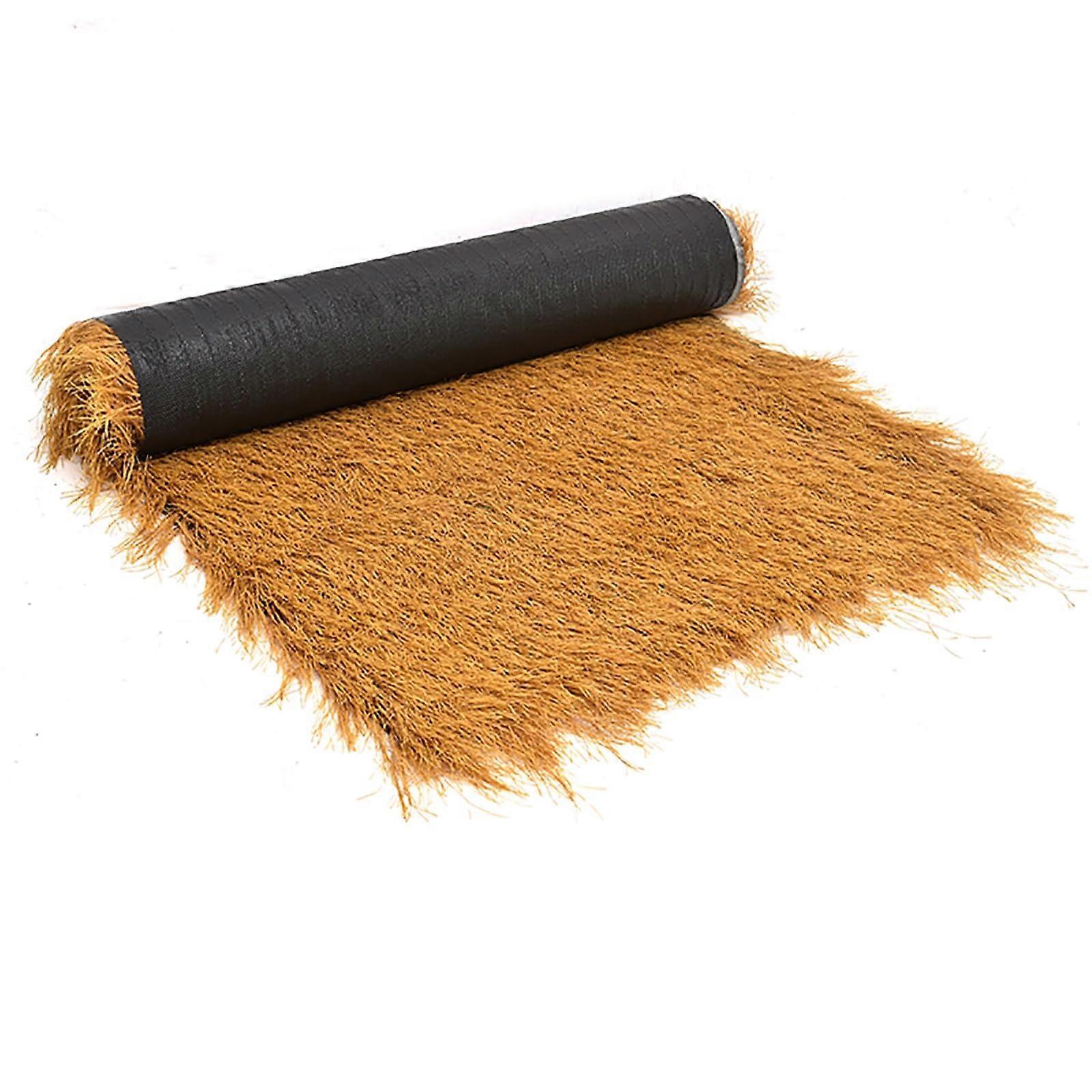 Synthetic Thatched Roof, Artificial Straw Roof Roll, 1x9m Palm Grass Decorative Cover for Garden Fences, Durable Faux Material