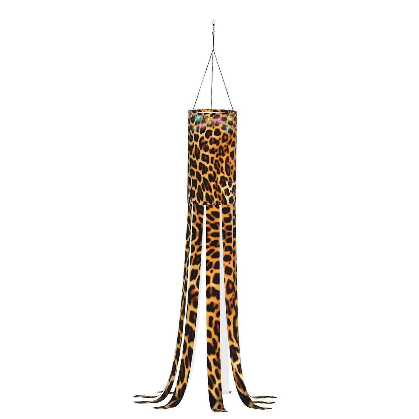 HalloweenWindsack, 101.6 cm, quickdrying, light garden decoration, perfect for Christmas with bright stripes on leopard print