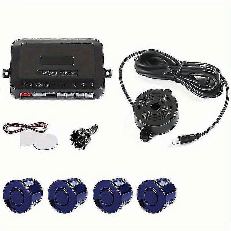 Radar de recul de voiture avec 4 sondes de capteur de stationnement, indicateur d’alerte sonore, 22 mm de diamètre 12V, 8 options de couleur