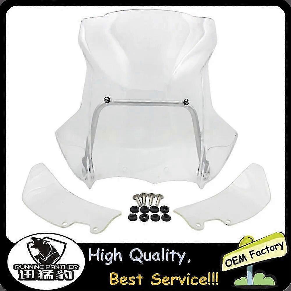 Motorcycle Windshield Wind Deflectors + Navigation Bracket for Compatible BMW R1200GS Adventure 2005-2012
