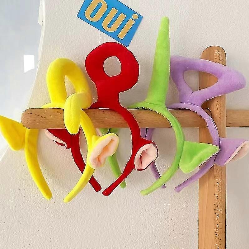 4pcs Teletubbies Headband Anime Cartoon Hairband Cute Three-dimensional Hairband