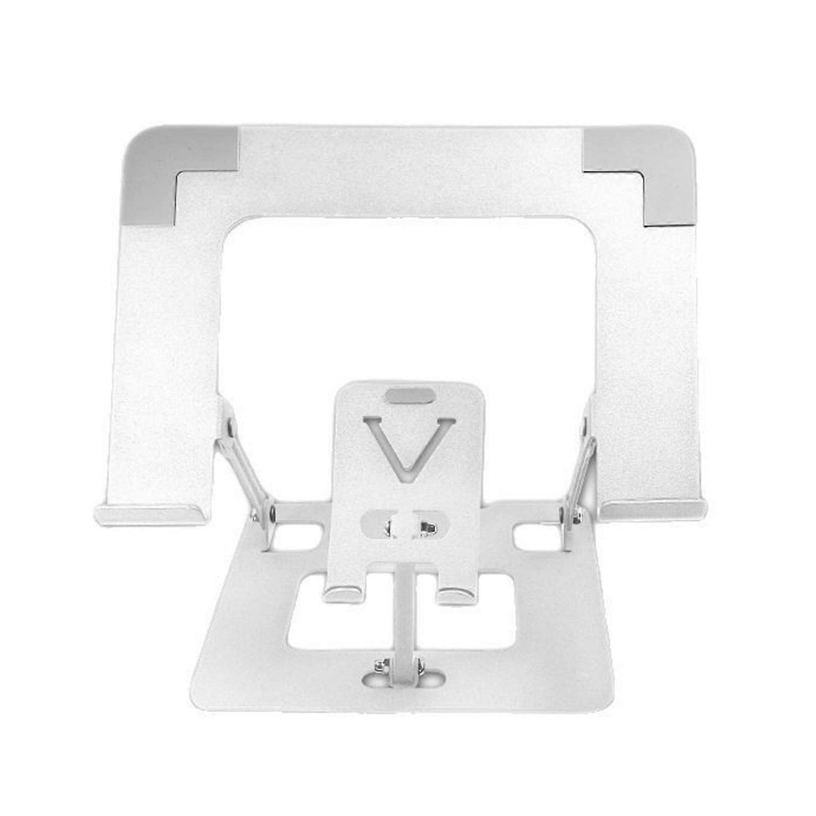 Foldable Computer Stand Adjustable Height Tablets Holder Bracket Ergonomic For Laptops Tablets Phones Lightweighted  White