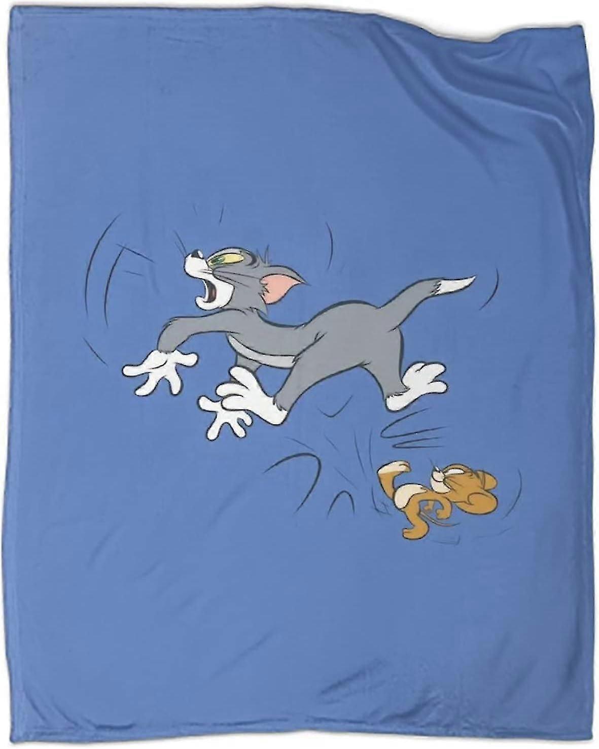 Couple's Theme Cartoon Pattern Warm Fleece Blanket, Soft Printed Flannel Blanket for Bed, Couch, and Sofa