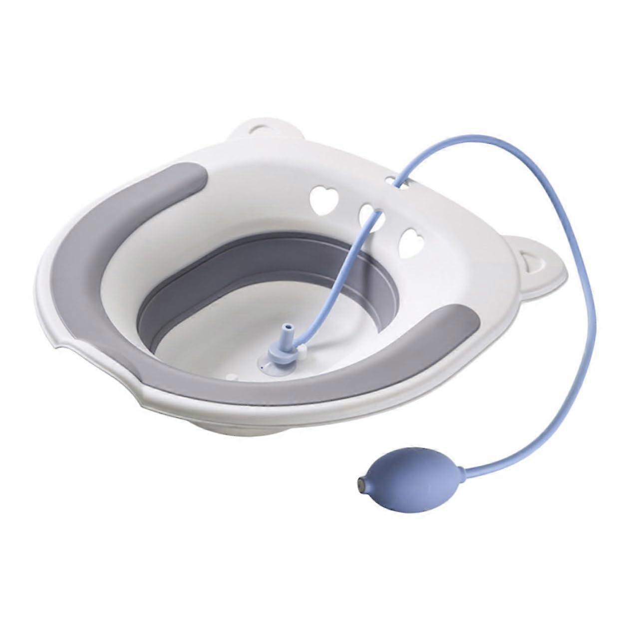 1 x Seat Bath for Foldable Toilet Seat with Hygiene Function, Ergonomic Design for Pregnancy and Aftercare, Grey Bathroom Bidet for Easy Cleaning
