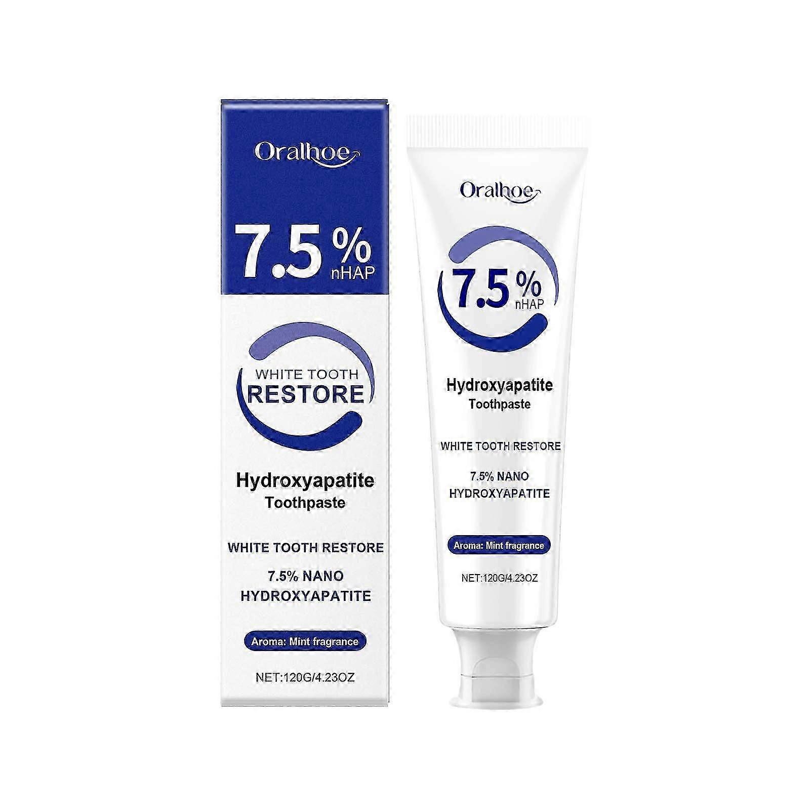 Hydroxyapatite Toothpaste for Enamel Protection and Tooth Strengthening, Fluoride-Free, Mint Flavor, Paste 1-3PCS (4.23OZ/PC)