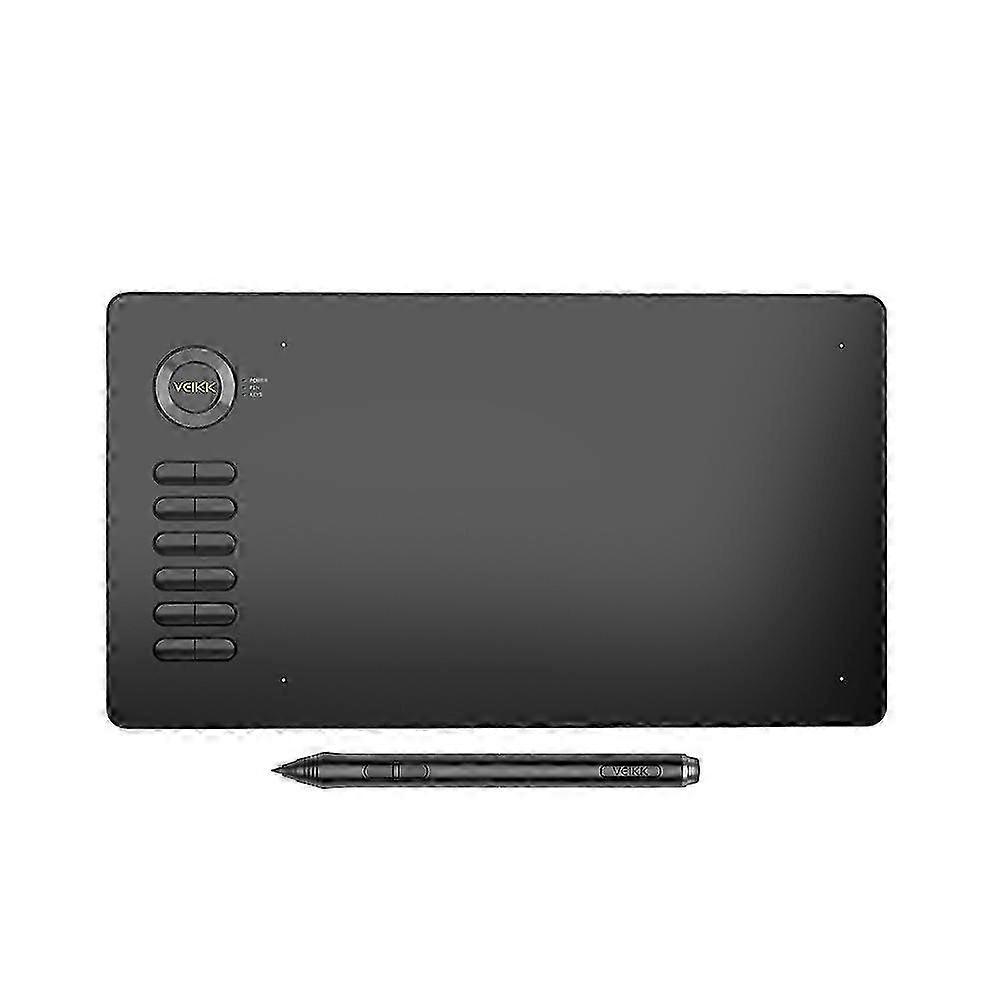 VEIKK Drawing Tablet A15 Graphic Tablet 10x6 inches Digital Drawing Tablet with 8192 Induction Levels 5080 LPI Black Button