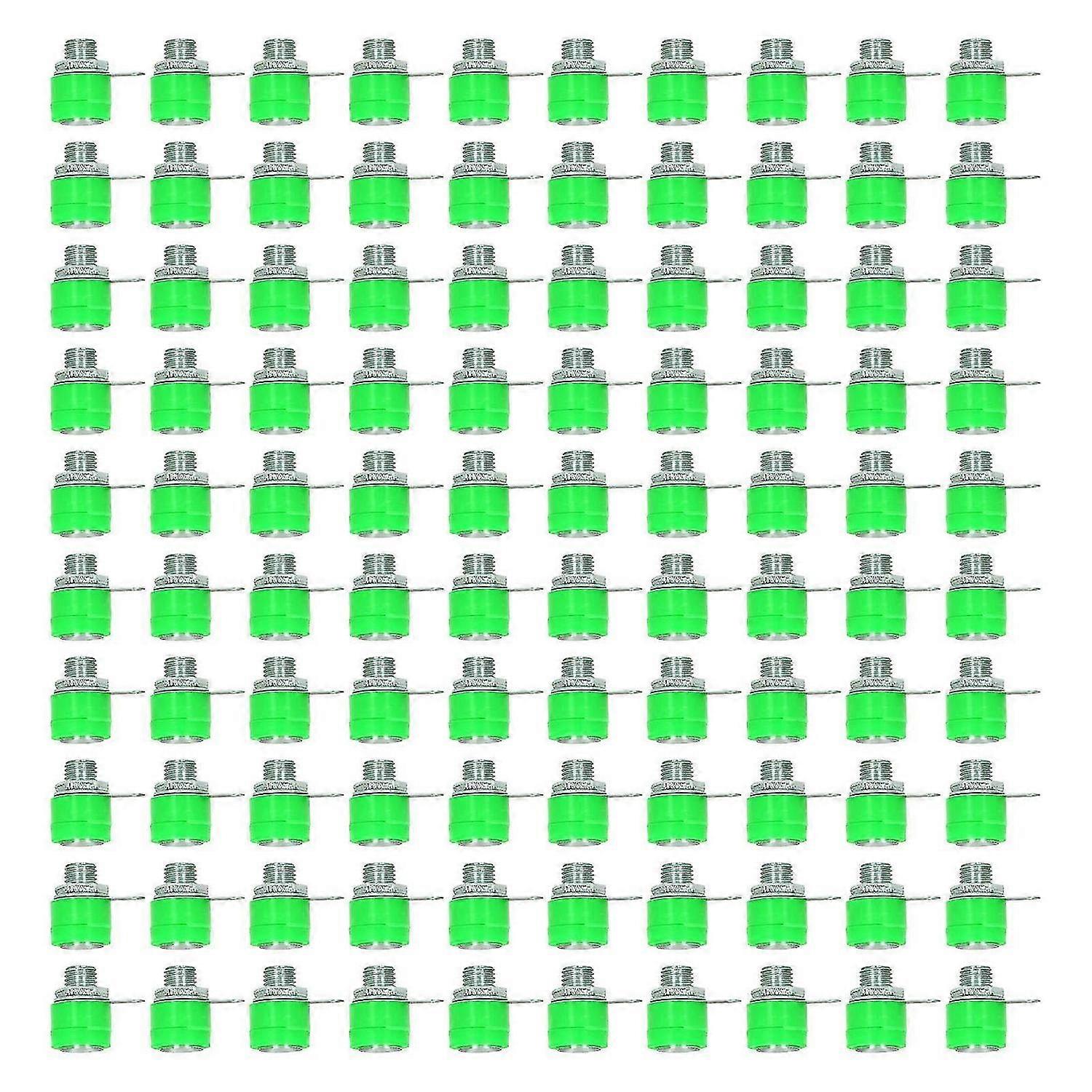 100Pcs 4mm Banana Plug Socket Binding Post Cross Connector Plug Socket Binding Post TerminalsGreen