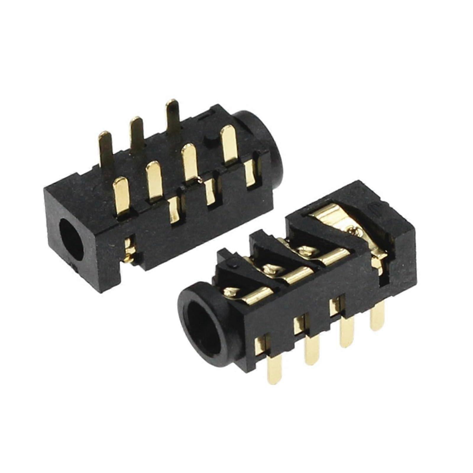 10Pcs PJ393 GoldPlated 3.83 EightFoot 7 Foot, Section 4 Dip 7Pin 3.5Mm Headphone Jack Audio Jack