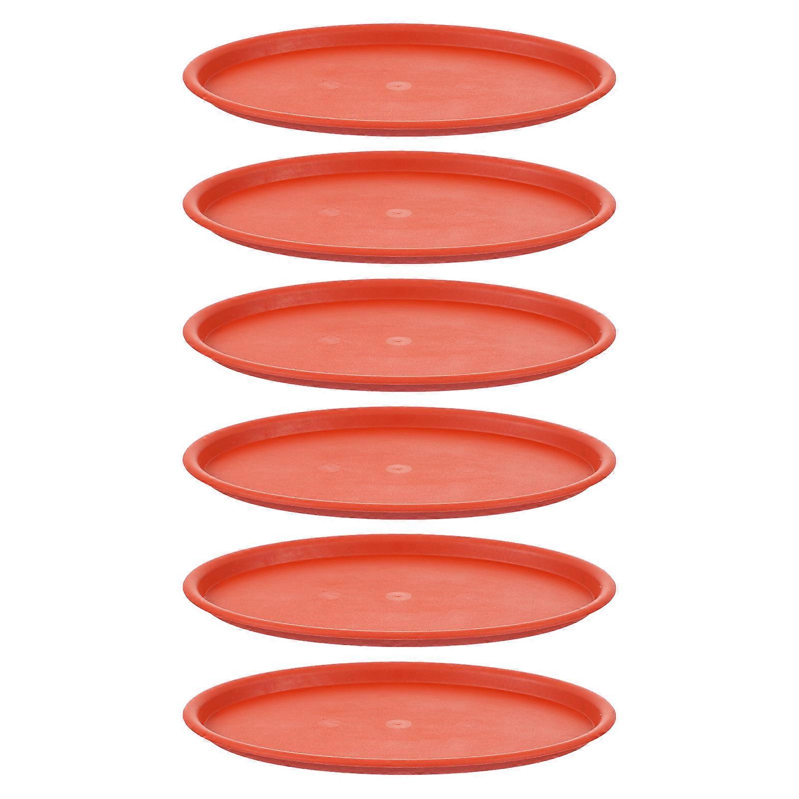 Plastic Planter Saucer Flowerpot Tray Minimalistic Style Replanting Plastic 10Pcs