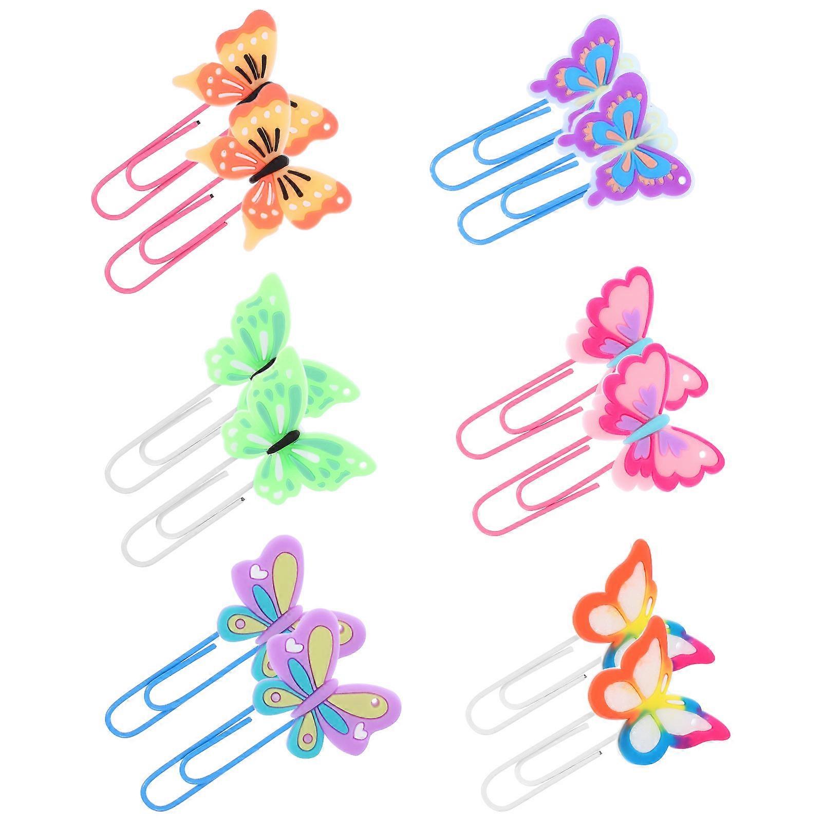 Paper Clip Bookmarks Portable Multi-Use Iron Material For Diy Projects And Envelopes 12Pcs