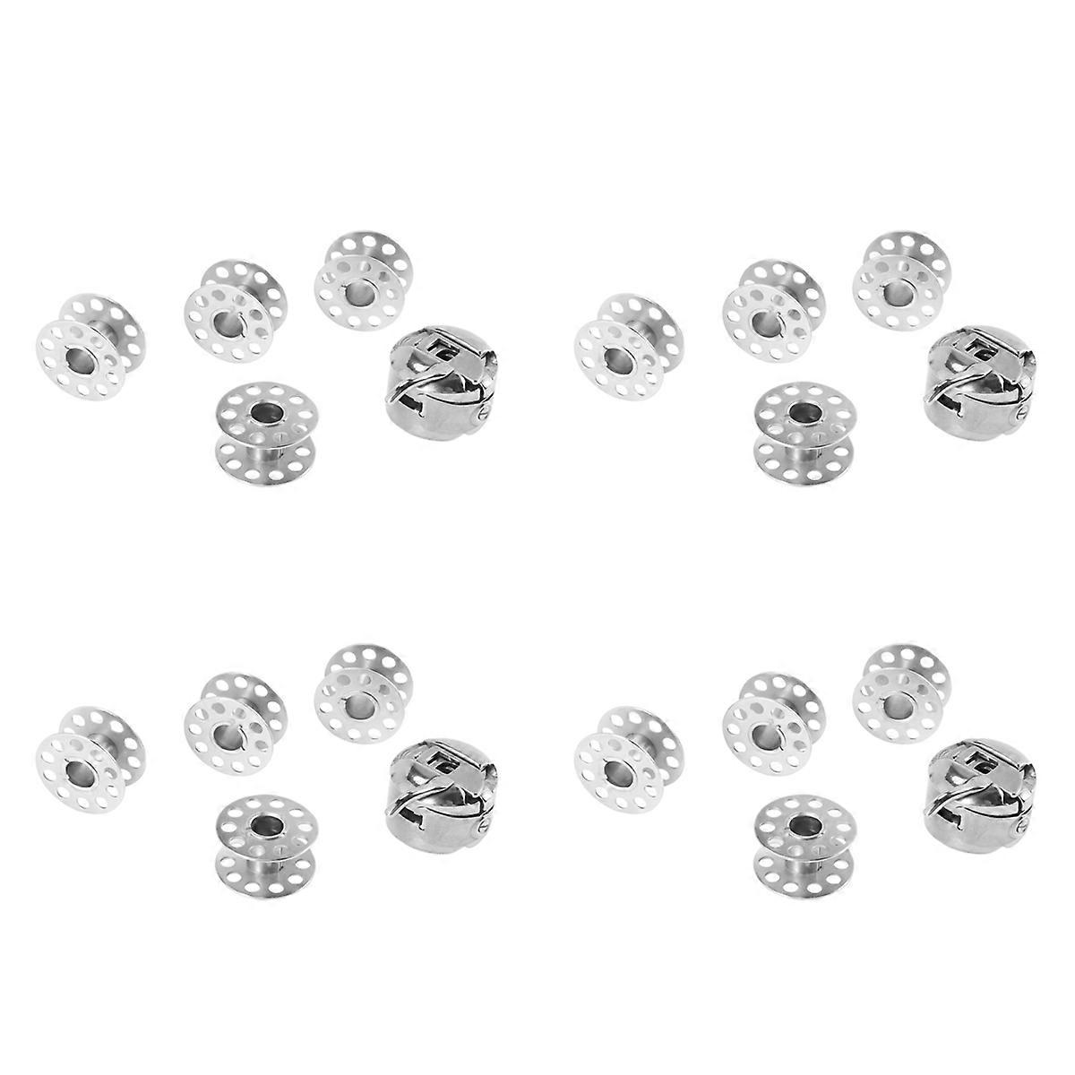 Domestic sewing machine bobbin case + 4 bobbins