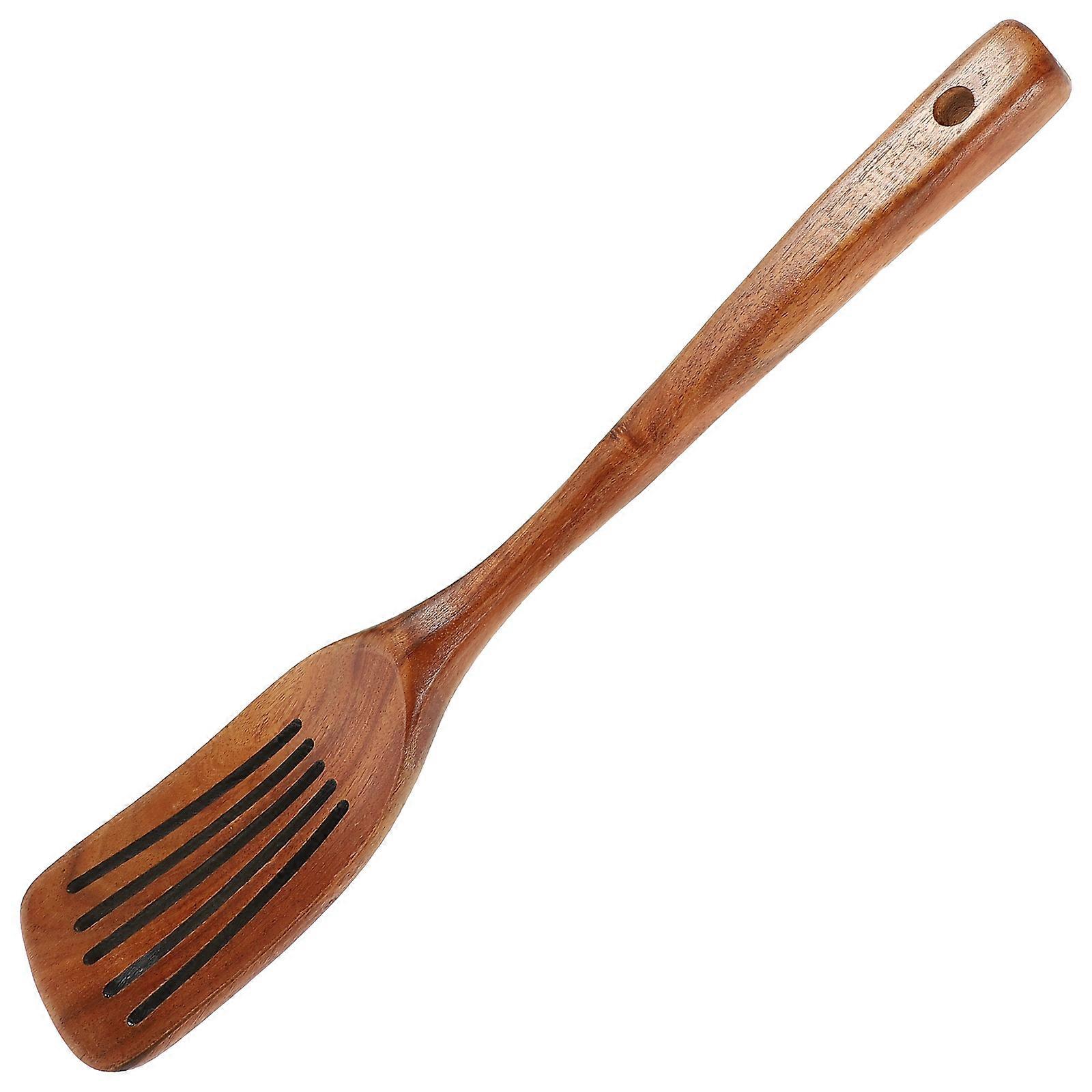 Long Handle Wood Spatula for Professional Chefs 1Pcs