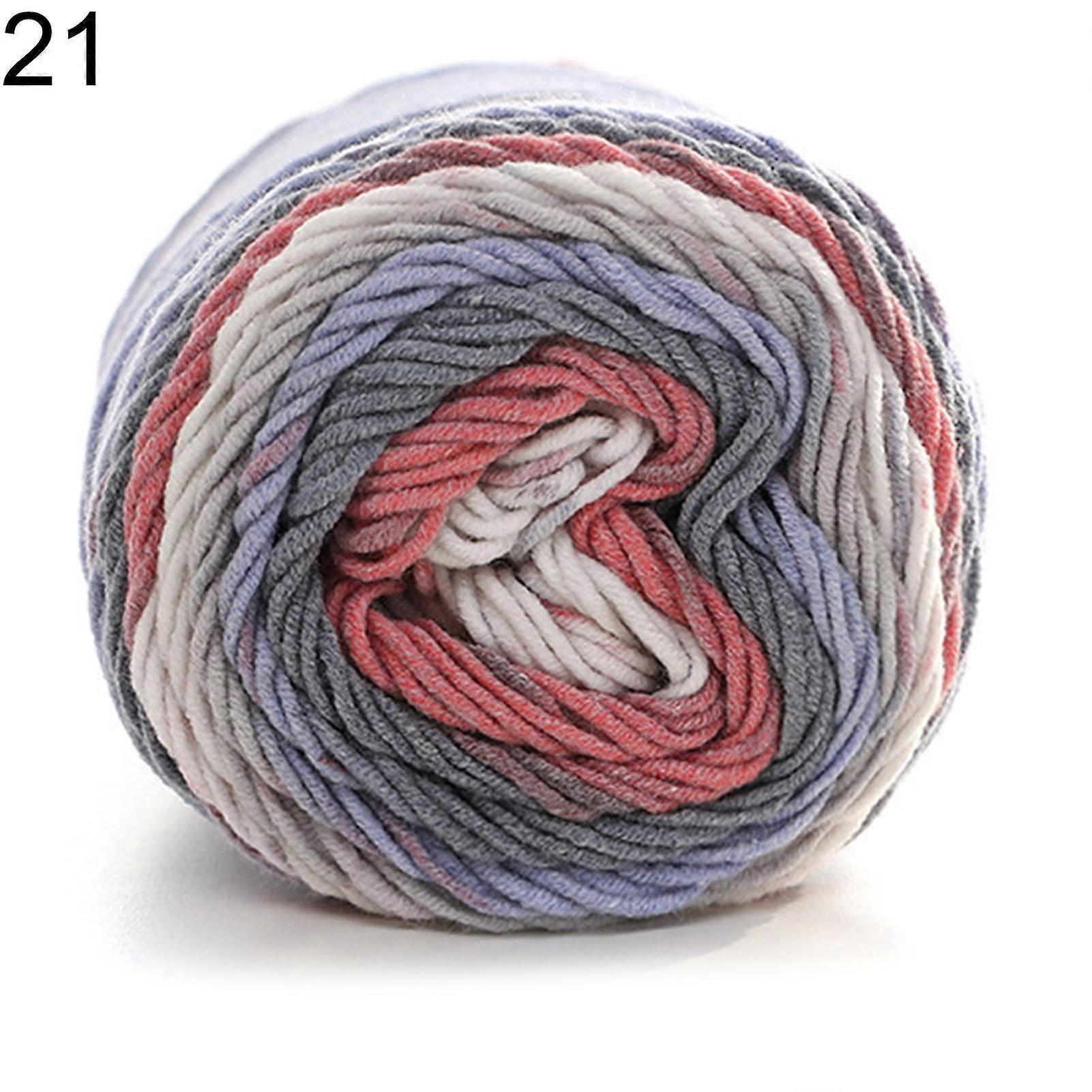 Thick Multicolor Knitting Crochet Yarn Thread DIY Sweater Scarf Woven Material