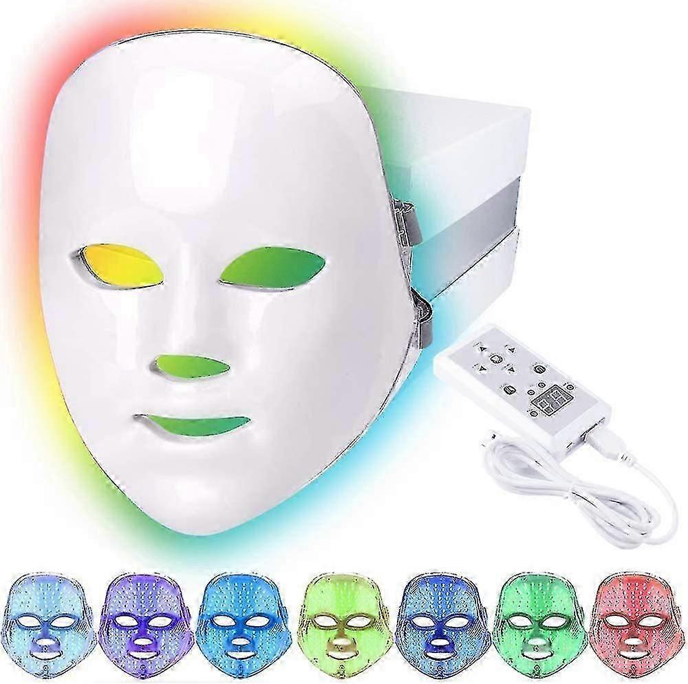 肌の若返りと美しさのための7色LED光線療法フェイスマスク