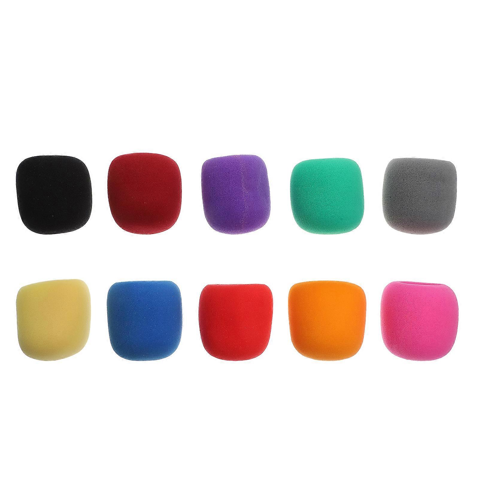 Colorful Microphone Sponge Covers for Dust Protection with Assorted Colors and Durable Quality 10pcs