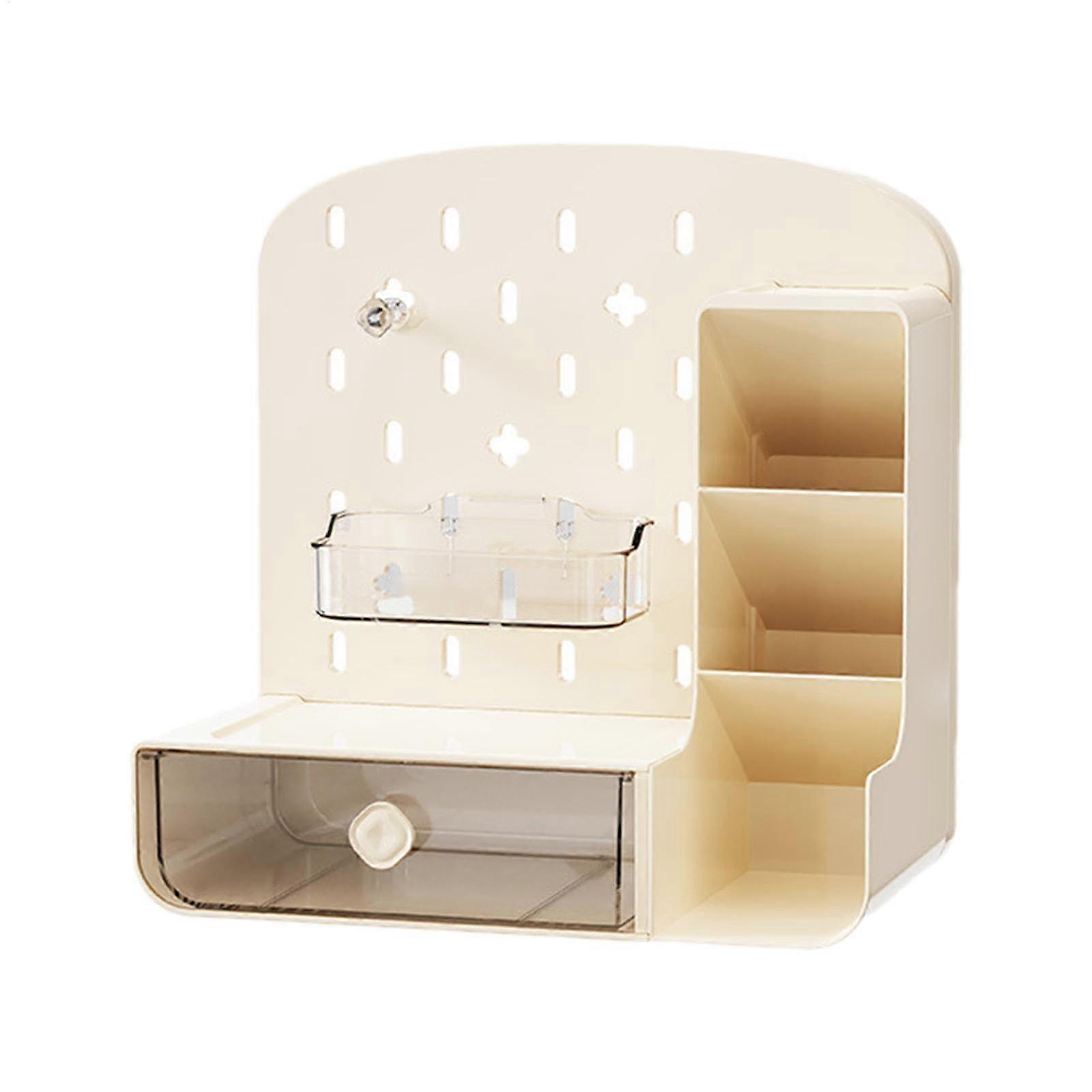 Desk Pegboard, Pegboard for Desk, Desk Stationery Organiser, Divider Desk Organiser with Pegboard, Display Storage for Dormitory in Home Office Red