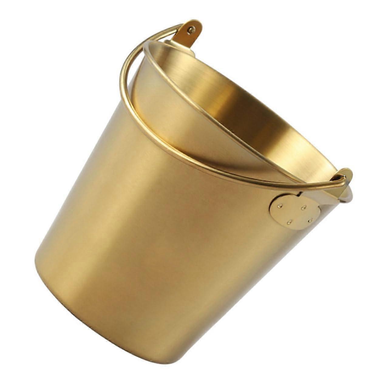 Snack Bucket with Handle, Practical Frites Holder for Ice Cubes, Plastic Food Container for Restaurants and Bars