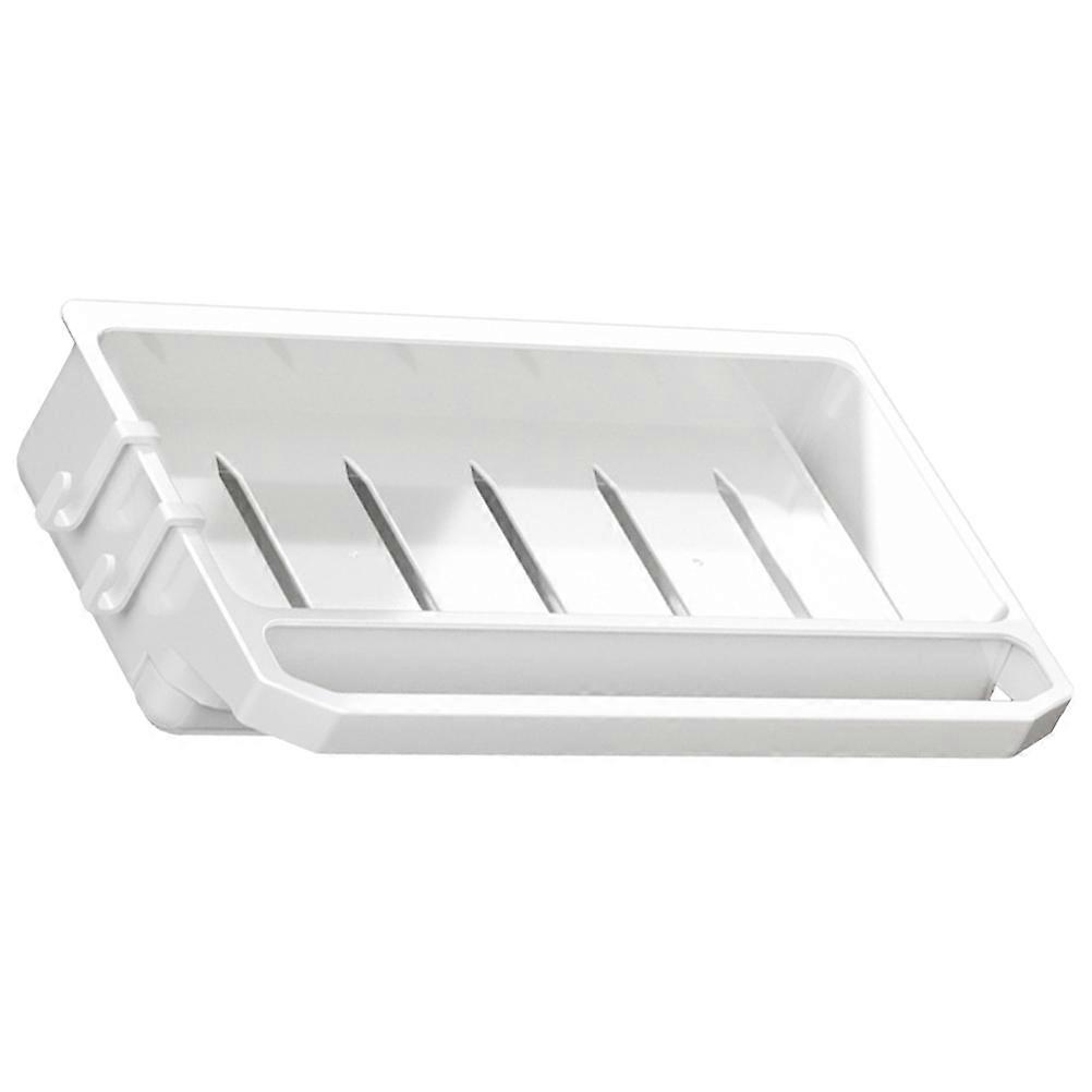 Dishcloth Draining Holder Kitchen Sponge Holder for Kitchen Use Rectangular White 26.4X15.5X4.6CM Drainage 1Pack