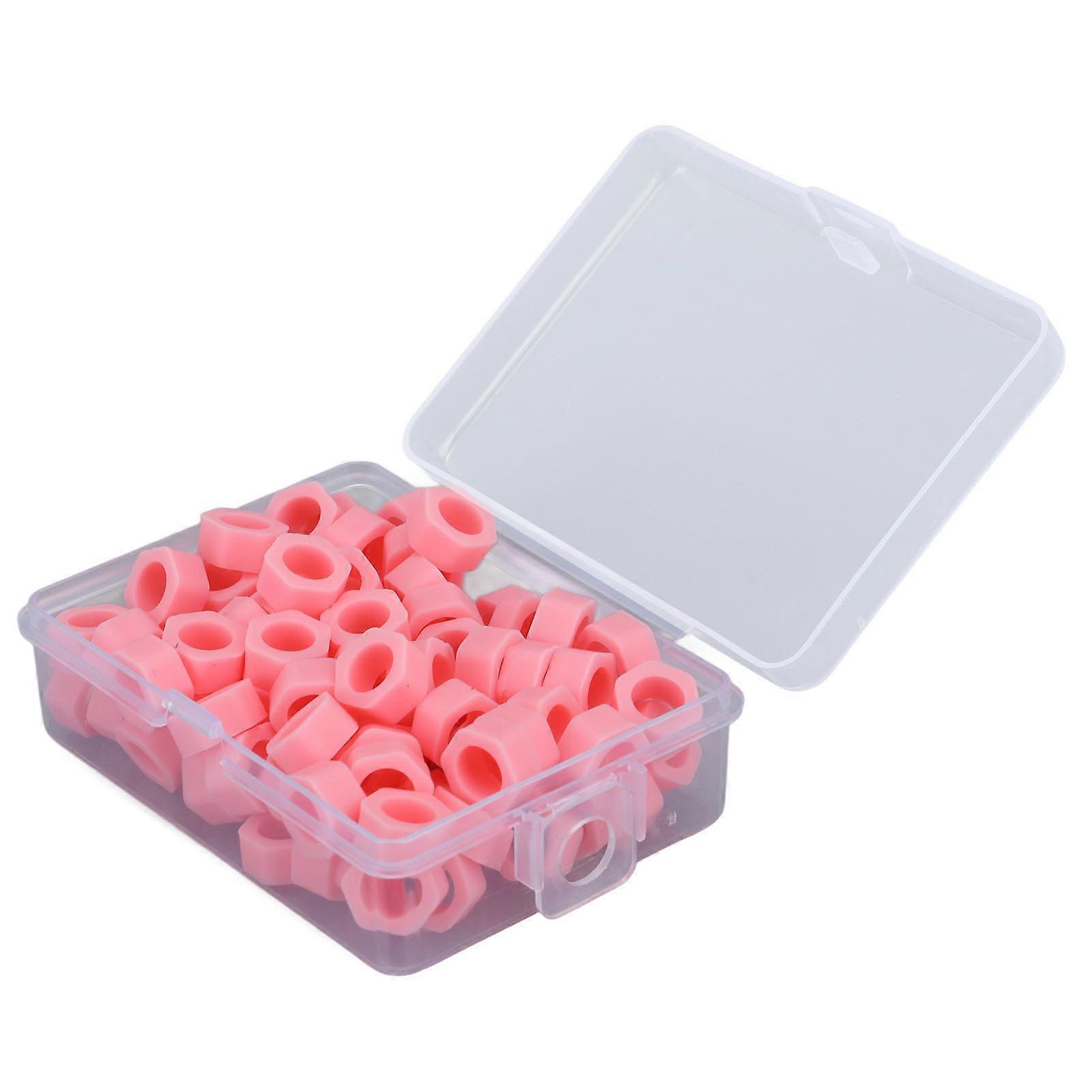 100pcs Dental Code Rings Silicone Color Code Instrument Rings for Instruments Identification Pink