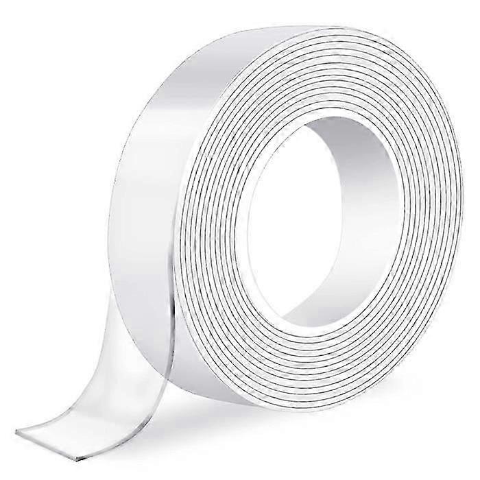 Extra Strong Double-Sided Adhesive Tape - Reusable PU Glue - 2.3cm x 3m - Multi-Purpose Sticky Tape for Home & Office Use