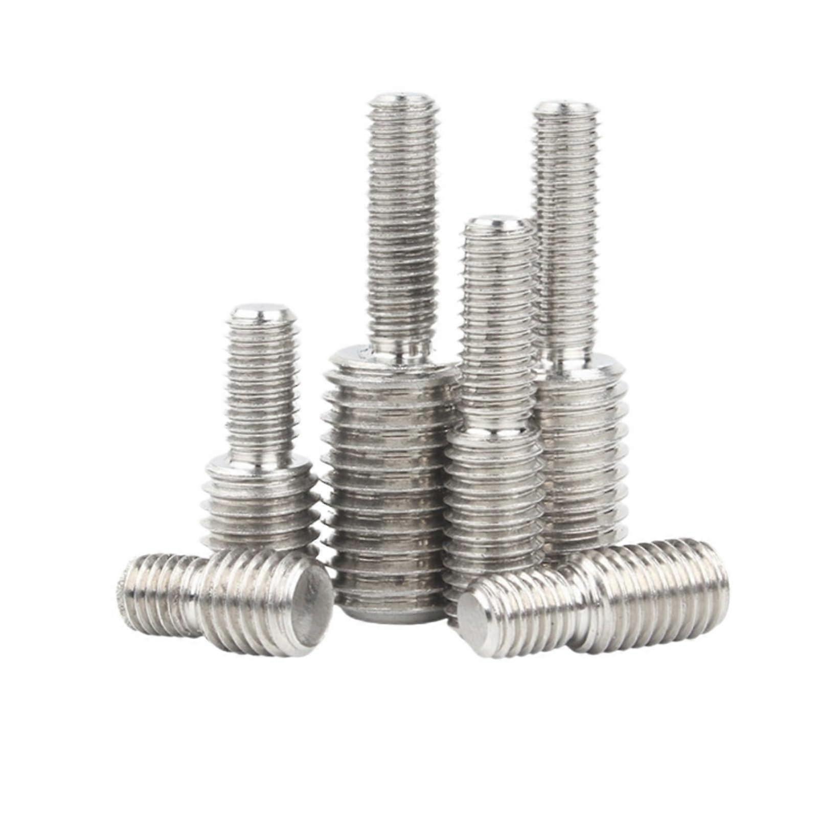 304 Stainless Steel M3 M4 M5 M6 M8 M10 M12 M14 M16 M20 Thread Adapter Male to Male Conversion Double Head Transmission Screw (Size: 5pcs M4x10M6x10)