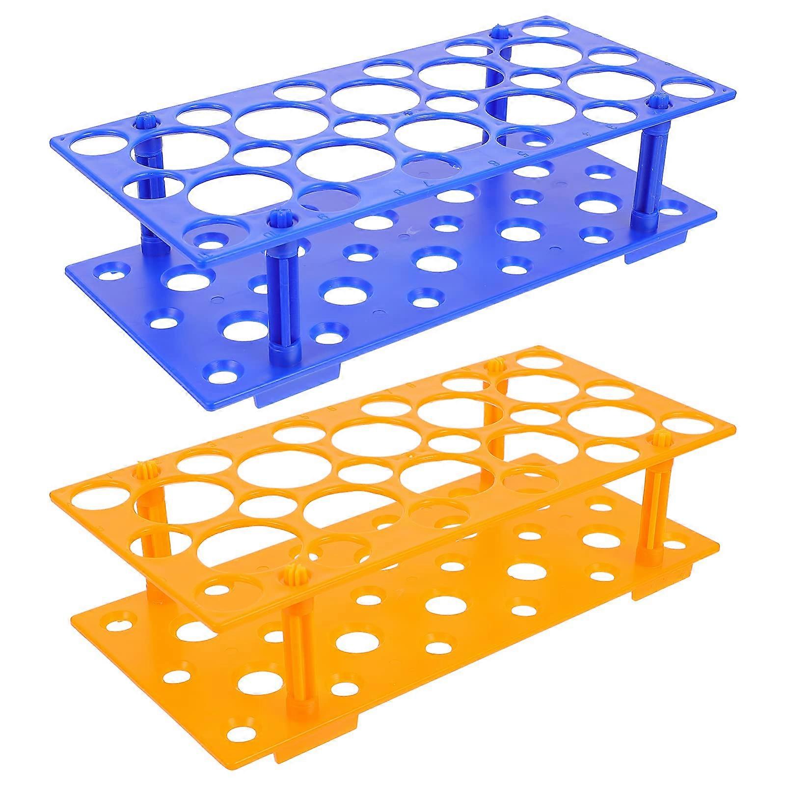 Laboratory Acrylic Display Test Tube Rack, 2 Pieces Plastic MultiPurpose Centrifuge Tube Rack Plastic Test Tube Rack
