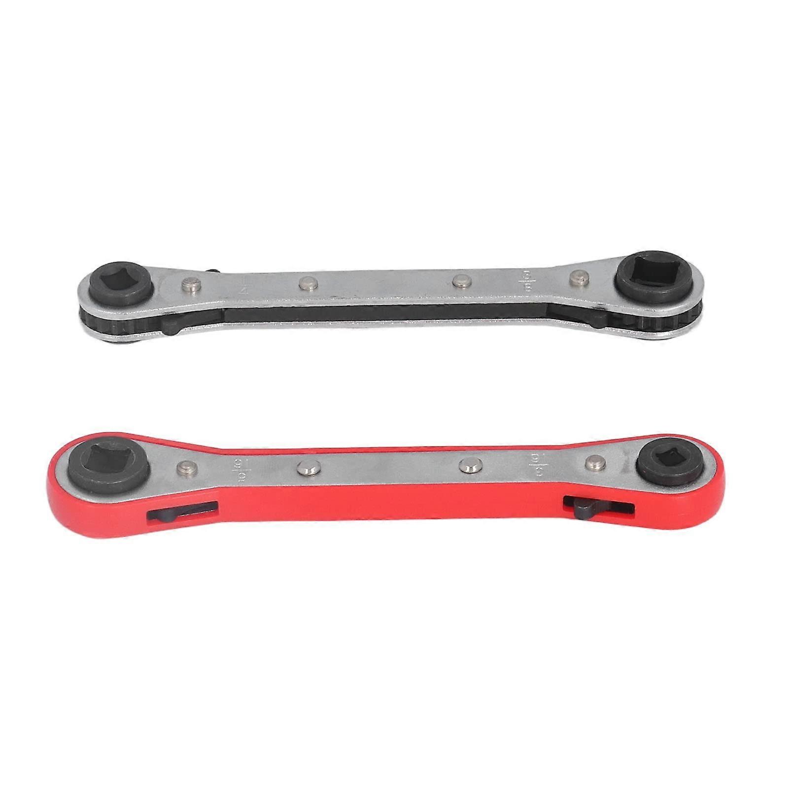 Double-Ended Wrench, 2-Piece Ratchet Tool Set, Square-Hardened Steel Wrenches for Repairs, Durable for Mechanics and DIY