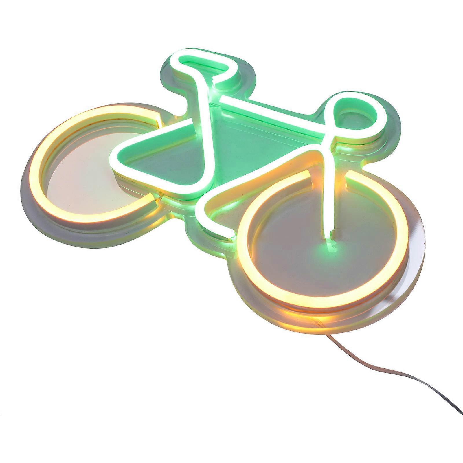 Neon Signs For Wall Bike Shape Neon Light Sign Aesthetic Room Decor Holiday Party 25x16cm Night Light 1Pack
