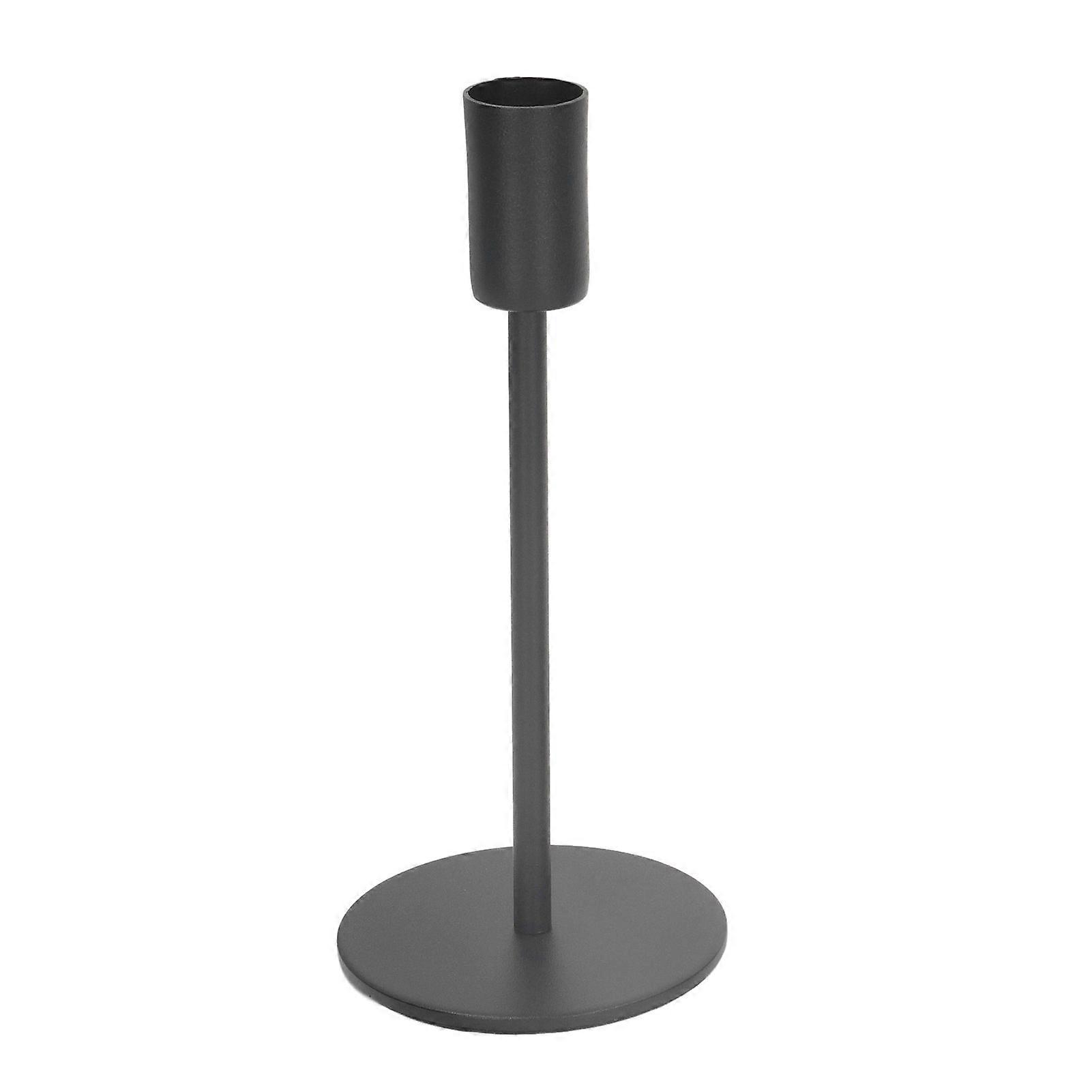 3pcs Black Taper Candle Holders Matte Polished Finish Rust Protection Metal Candlestick Holders with Round Base for Decoration