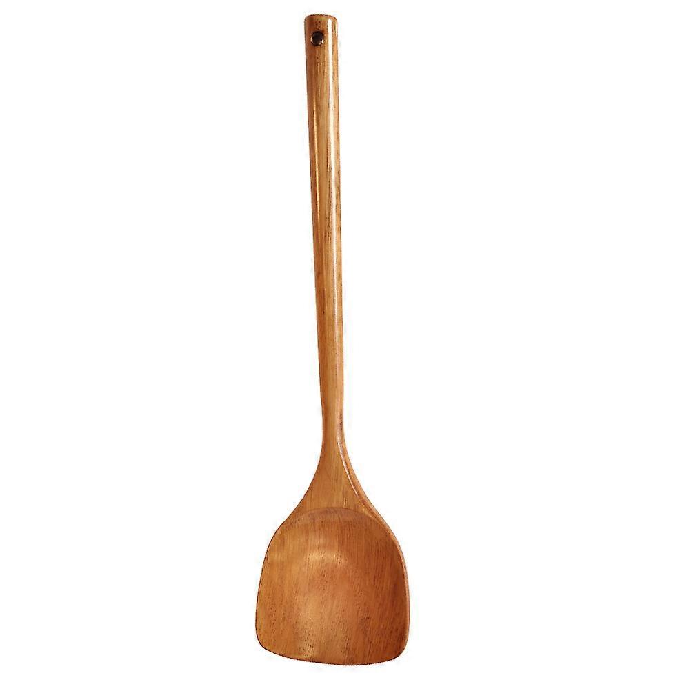 Wooden Spatula, Kitchen Stir Fry Spatula, Long Handle Cooking Spatula Turner, Kitchen Wok Spatula Utensil, Flat Frying Spatula Spurtle Cooking