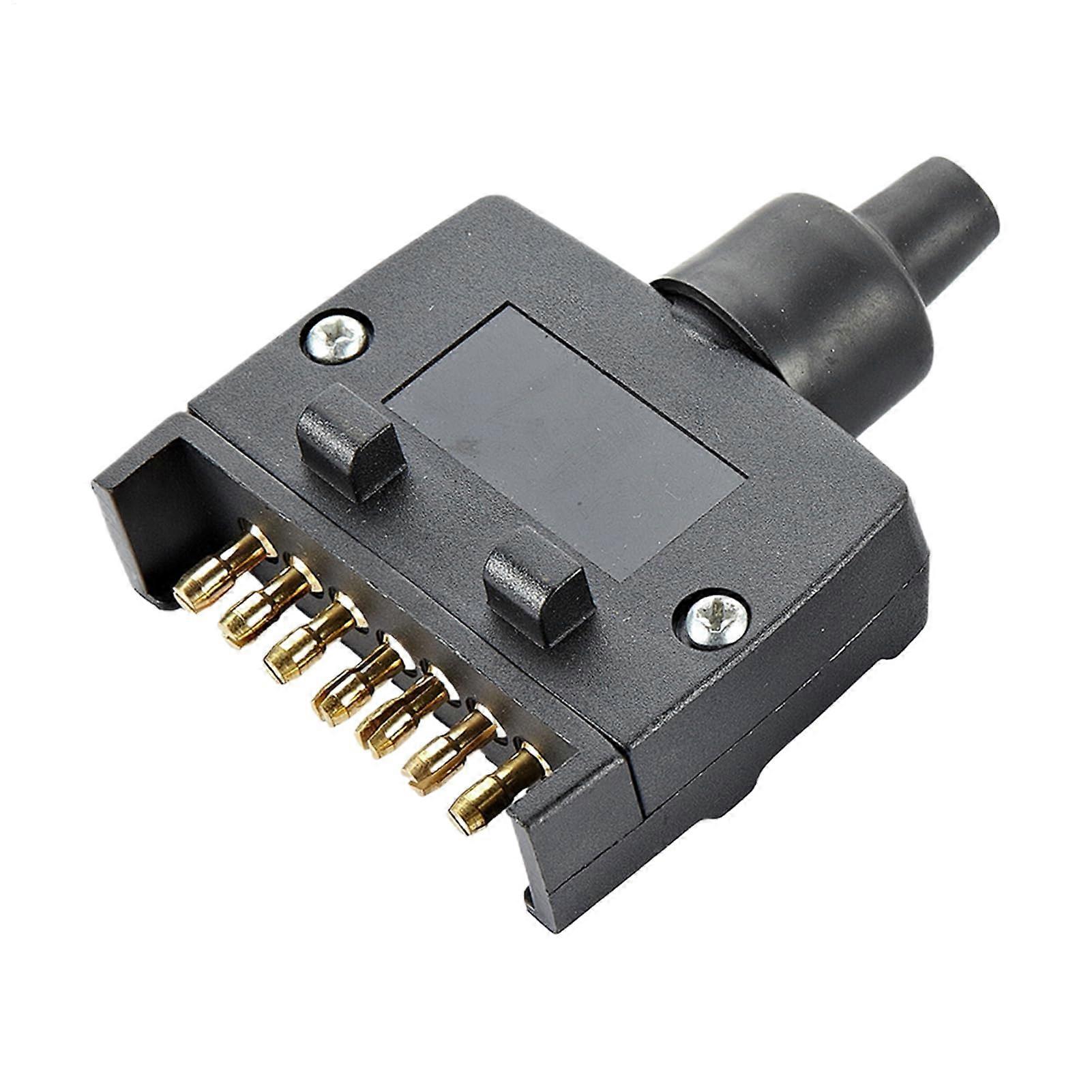 Anhaengerstecker Adapter 7-Pin Trailer Plug Adapter | Safe Connection, Compact Socket, Space-Saving Design for Camping