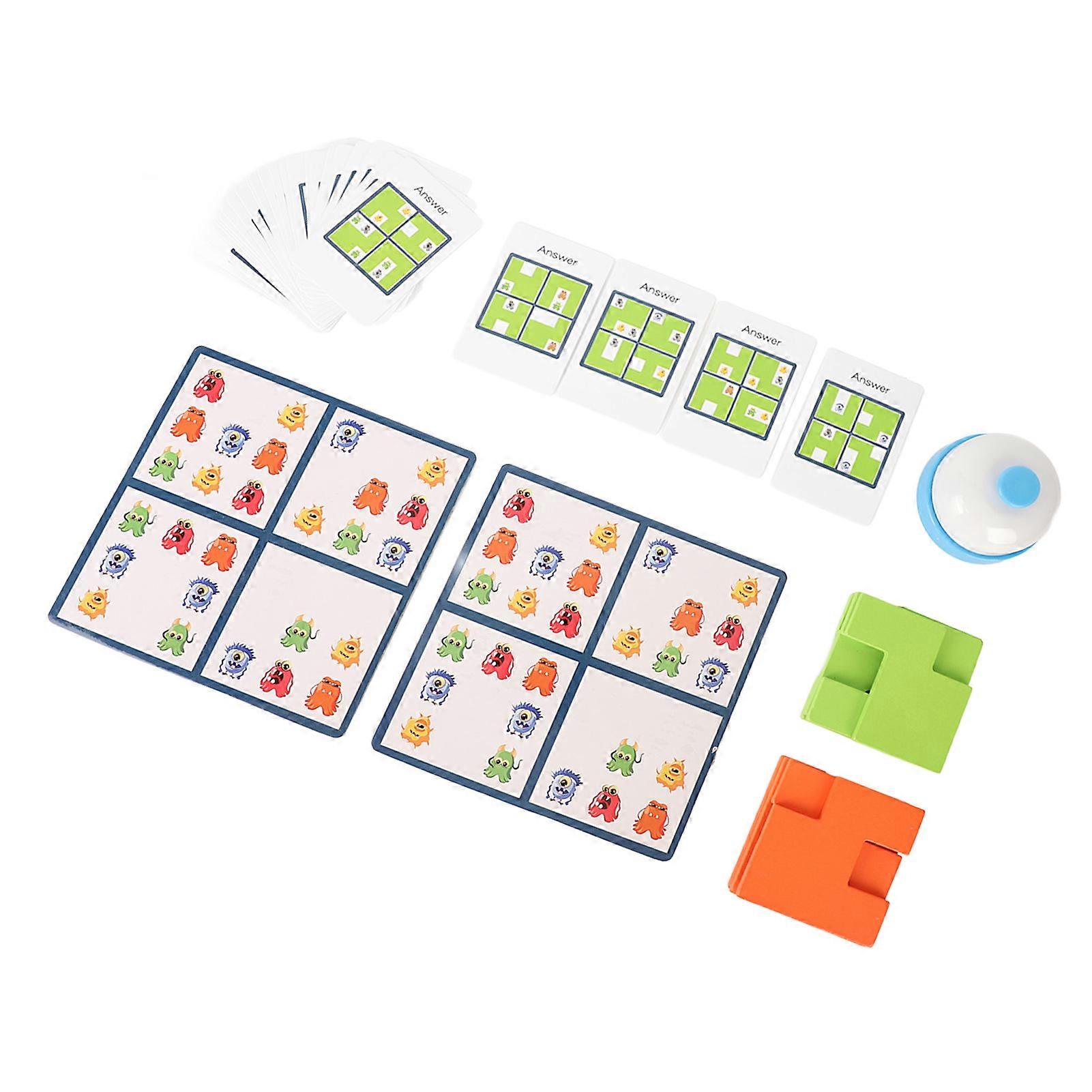 Brain Training Wooden Counting Matching Puzzle Game Educational Puzzle Toys for Boys Girls 