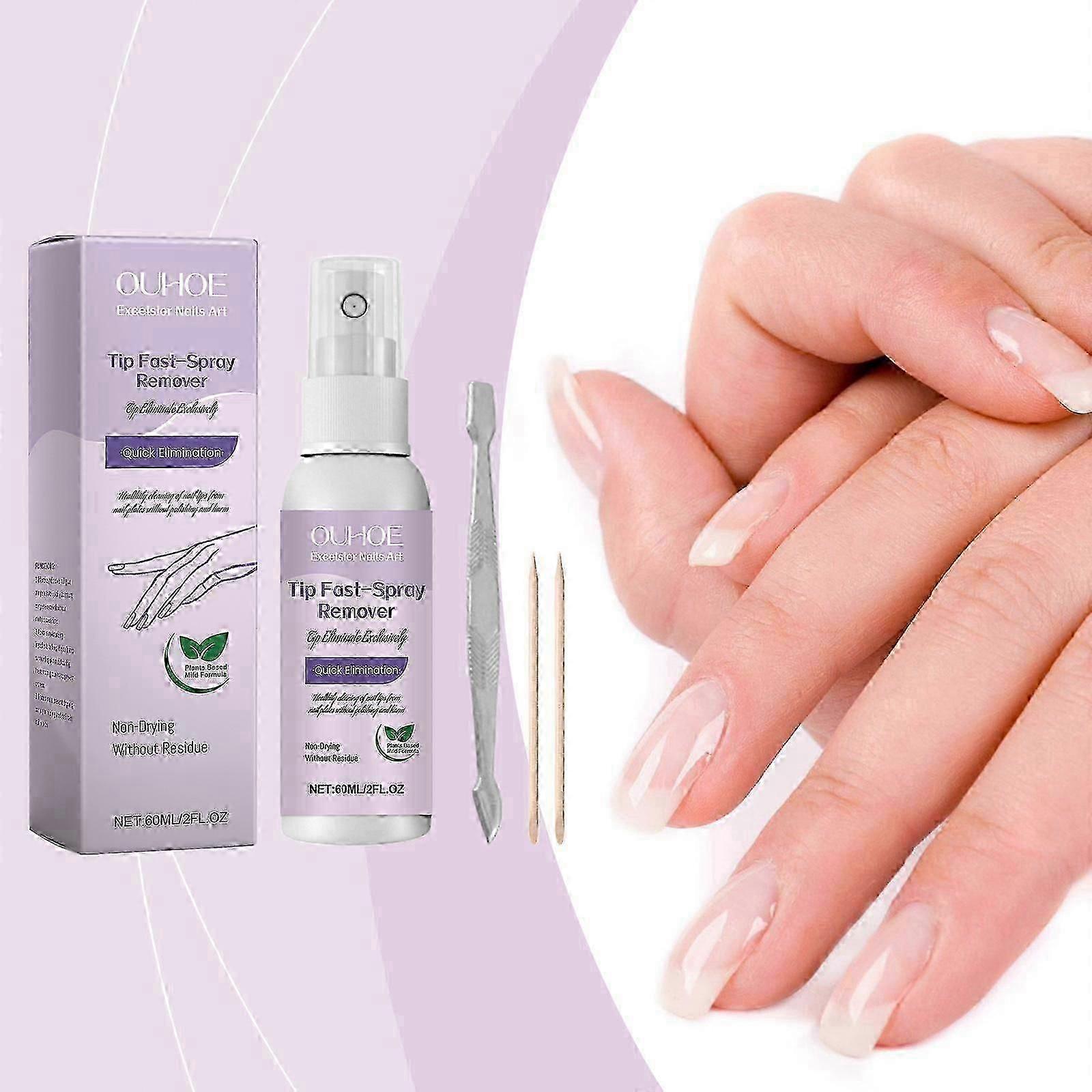 Nail Glue Remover Press on Nails Spray, Quick Removal, 60ml Gel Nail Glue Removal, Tip Fast-Spray Remover