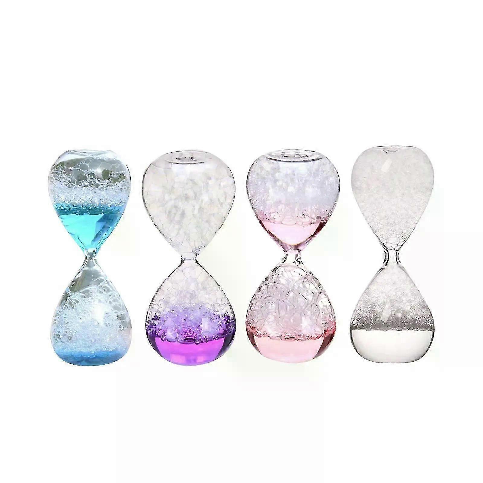Bubble Singing Crystal Hourglass Bubble Singing Hourglass Timer Handmade Craft Hourglass Desktop Decoration Fit For Home