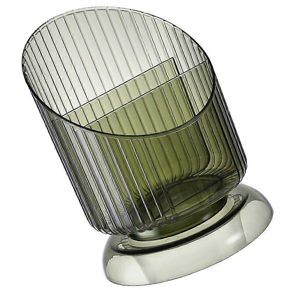 Transparent Makeup Brush Organizer with Compartments – Desktop Pen Holder for Office, Vanity Storage of Pens, Nail Art Tools, and Makeup Brushes –