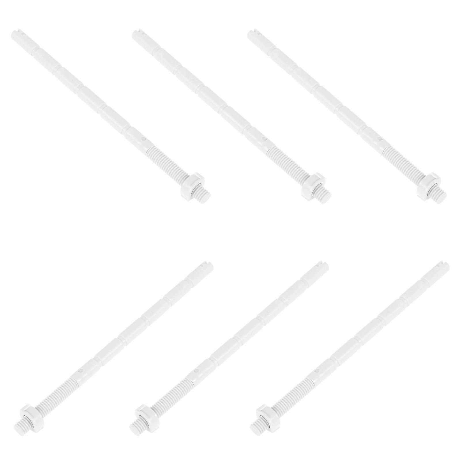 Toilet Tank Push Button Rod Threaded Design For Home Improvement 15.20X1.50X1.50CM White 10Pcs