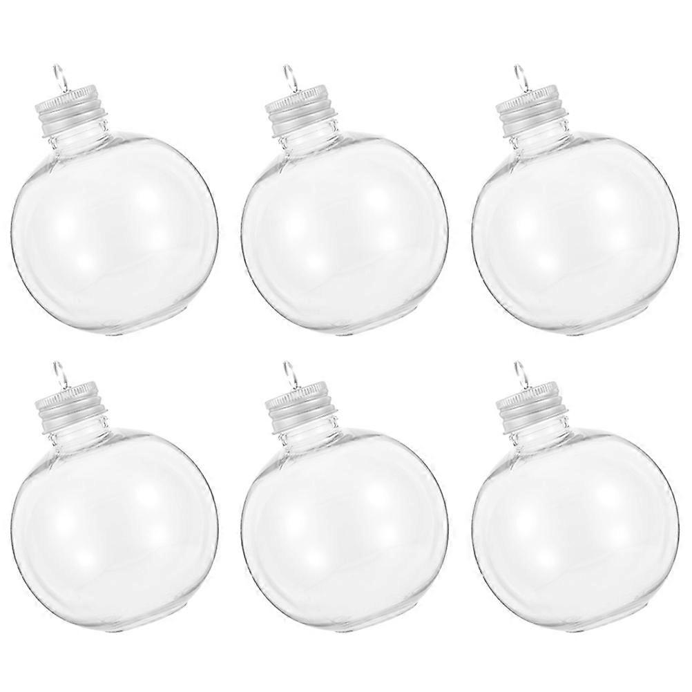 Small Liquid Containers Round Bulb Shape Christmas Tree Decoration Leak-Proof 6Pcs