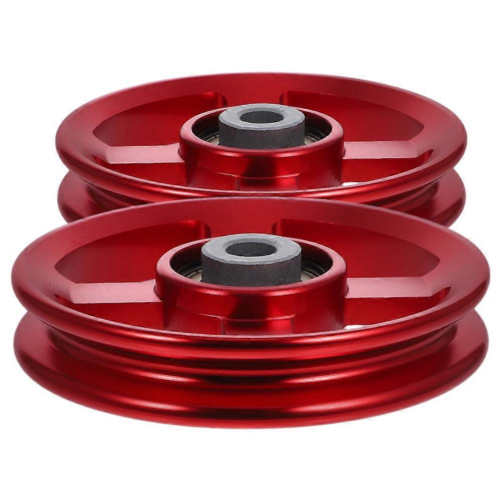 Gym Pulley System Wheel Aluminium Alloy Round Shape For Weight Lifting And Cable Exercises Durable 2Pcs