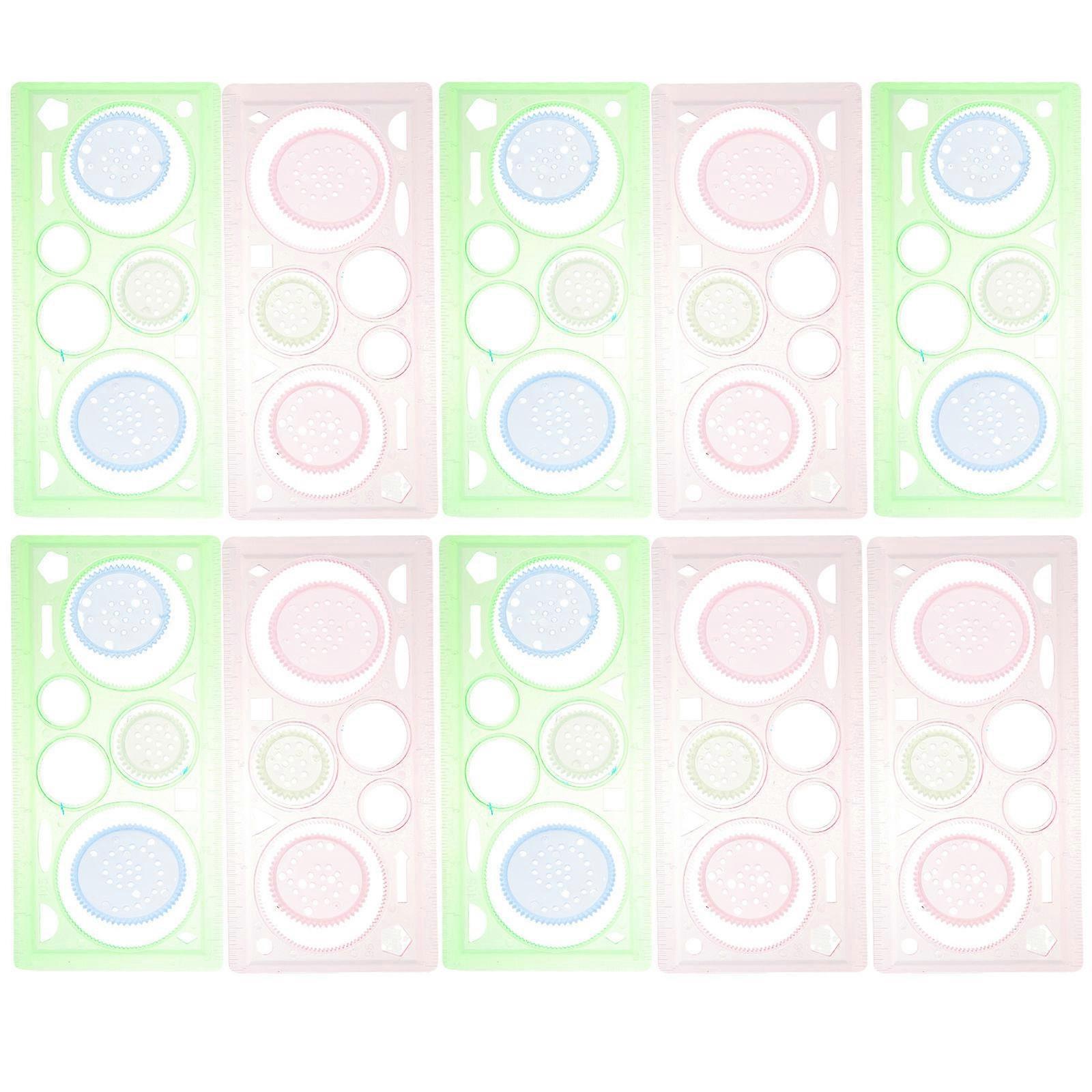 Durable Plastic Painting Templates Set with Fine Cutting and Smooth Corners for Measuring Use 10pcs