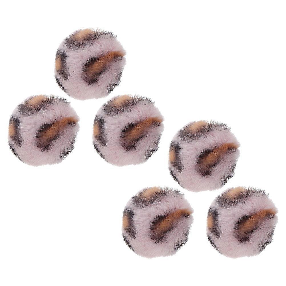 Kitten Chew Toys Plush Catnip Toy Balls Interactive Play Anxiety Relief Round Coffee 5.00X5.00X5.00CM 6Pcs