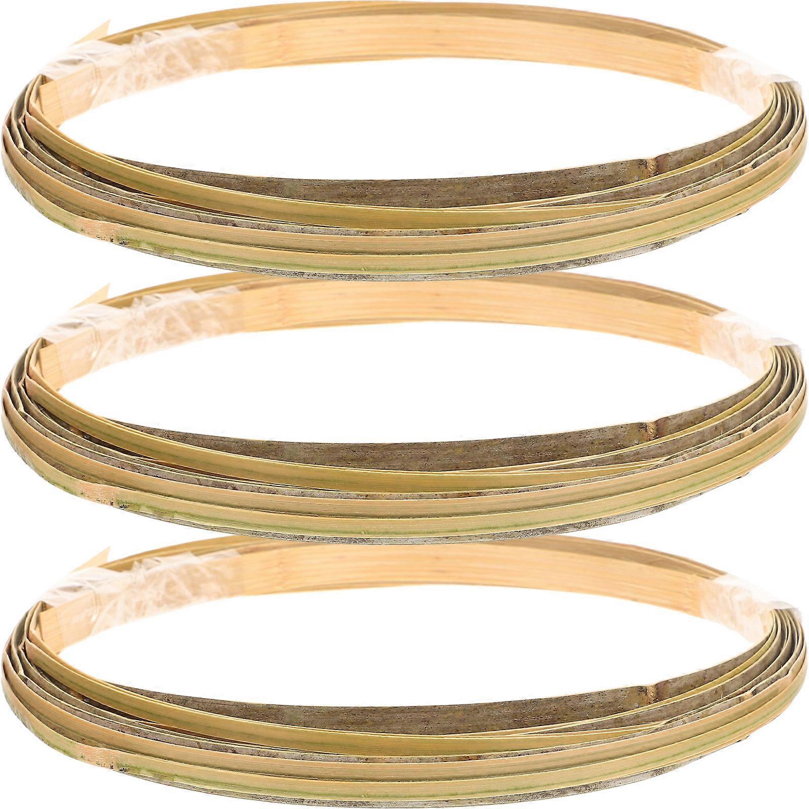 Craft Supply Diy Handicraft Rattan Skin Style Bamboo Flat Cane For Basket Making 300X1.5cm 3 Rolls