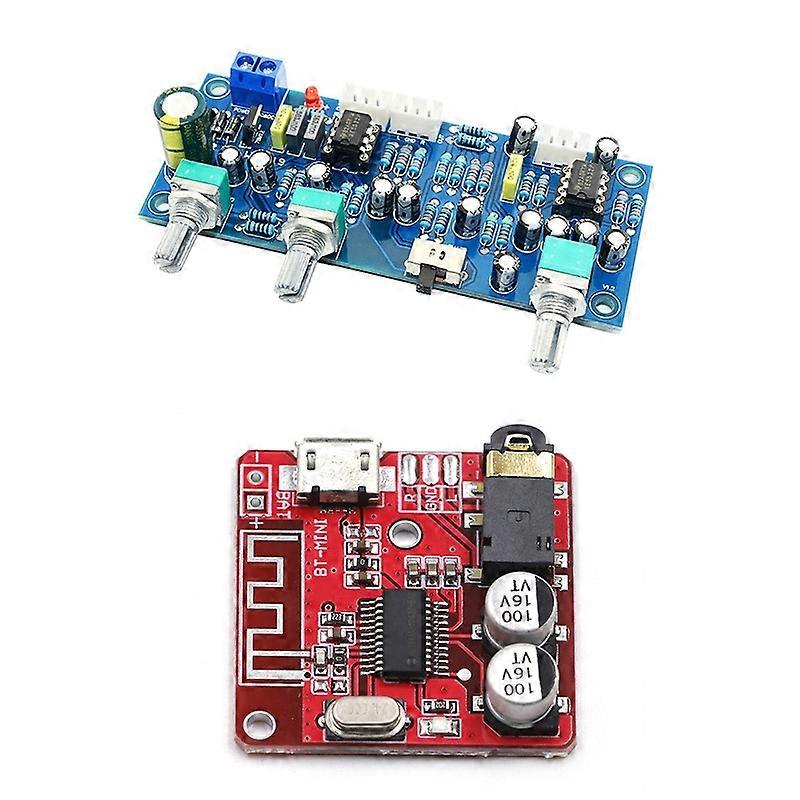 MP3 Bluetooth Decoder Board Lossless Car Speaker Audio Amplifier with 2.1 Channel Subwoofer Preamp B
