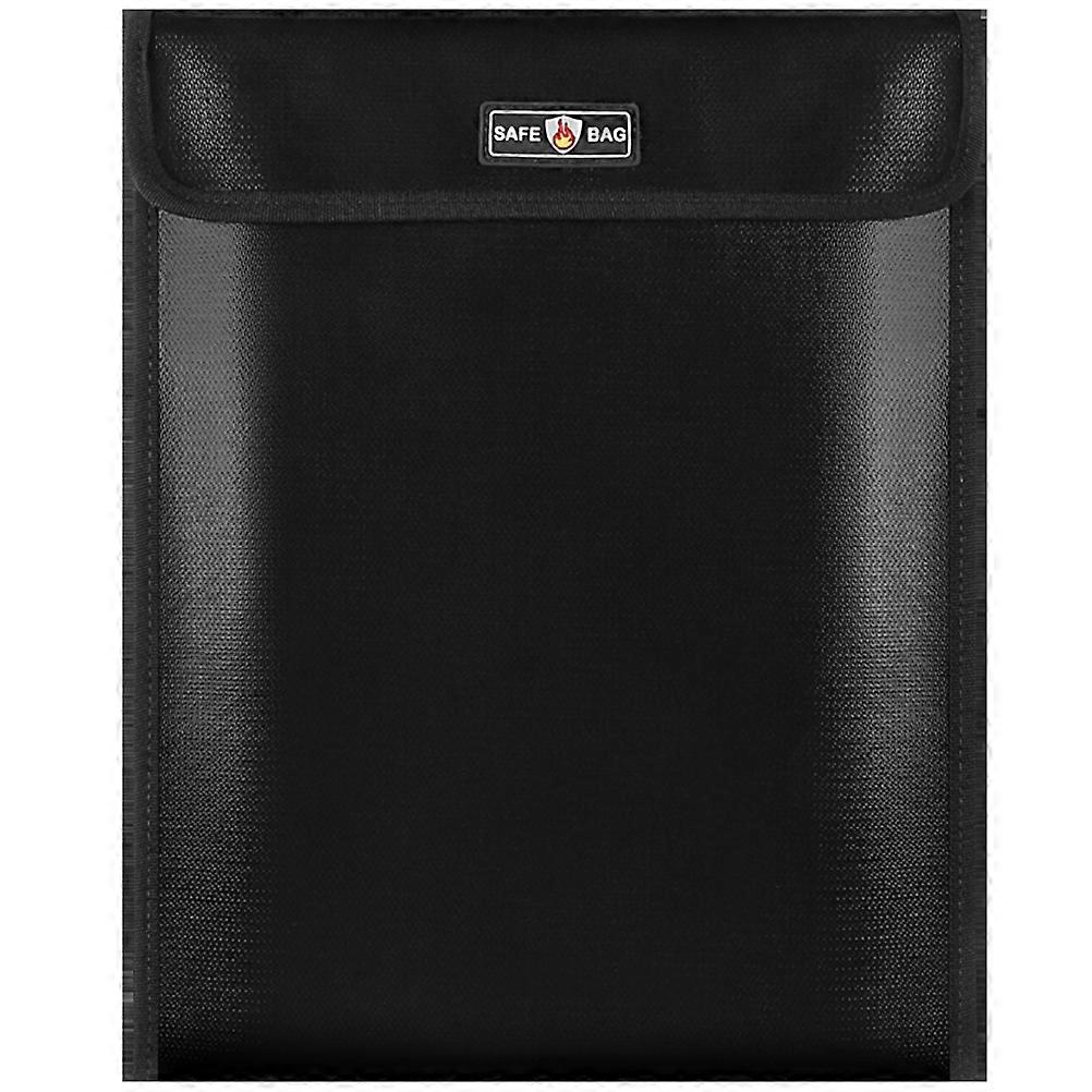 Fireproof Document Bag Waterproof Storage Bag for Files Pouch Silver 1Pc