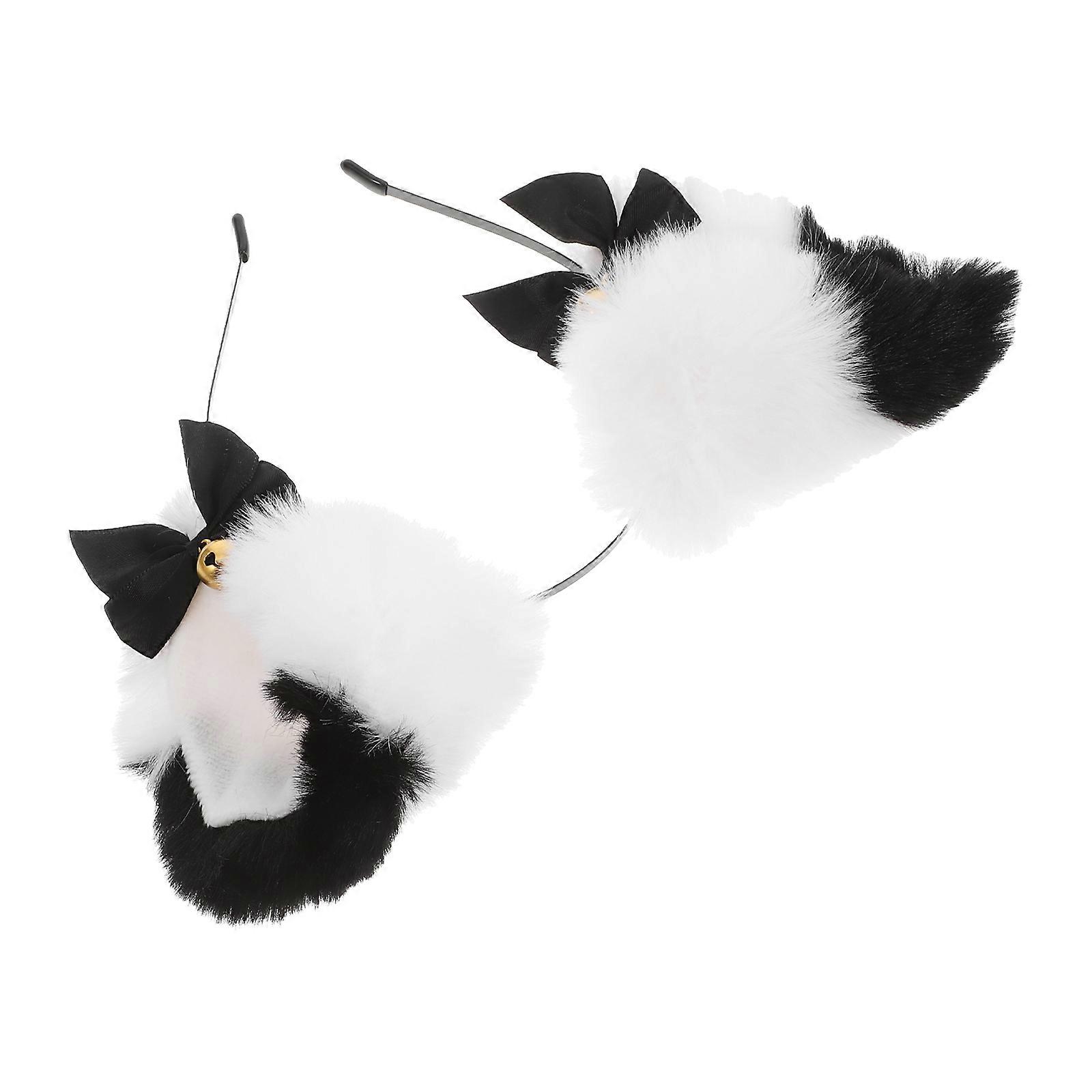 Faux Ears Headband Cartoon Design Cosplay Parties Women Multi Color Soft Material Bell Decoration 1Pack